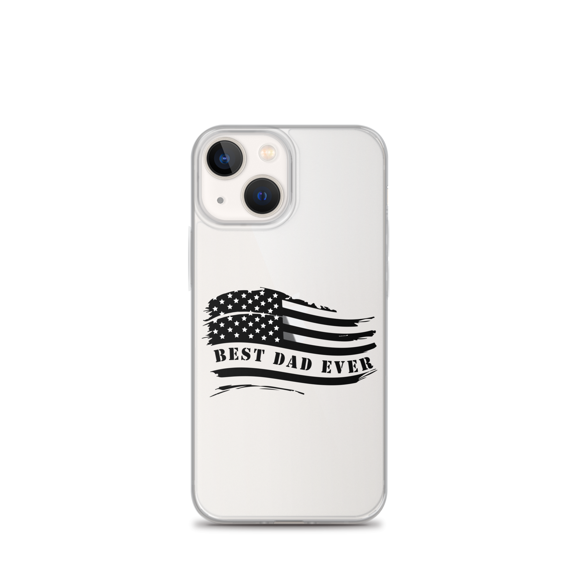 Best Dad Ever American Flag Clear Case for iPhone®