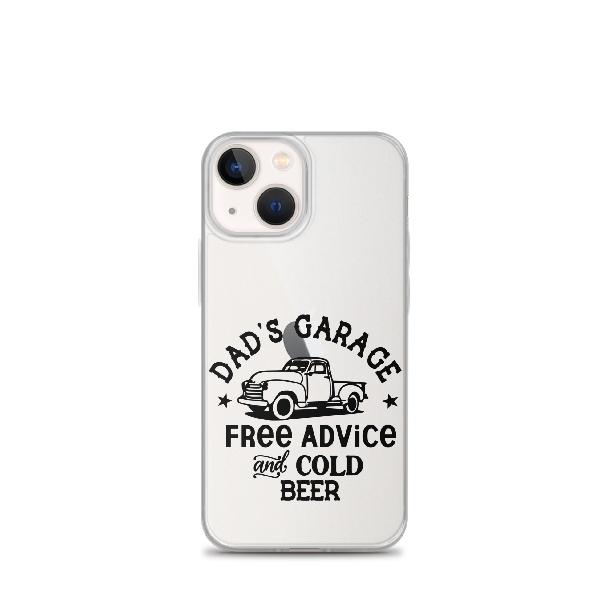 Dad's Garage Free Advice And Cold Beer Clear Case for iPhone®