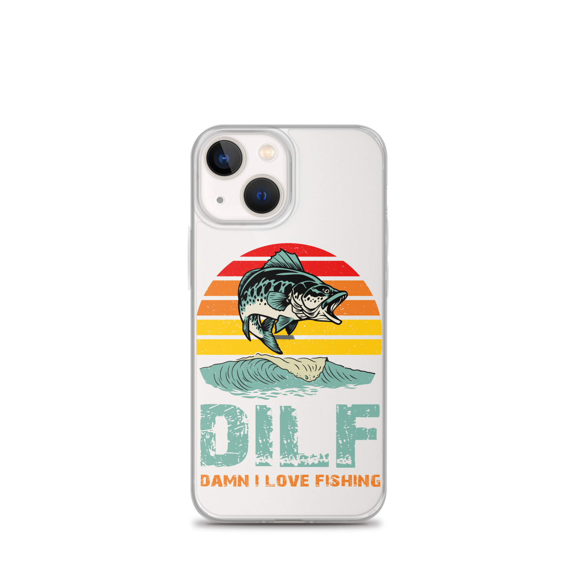 Dilf Damn I Love Fishing Clear Case for iPhone®