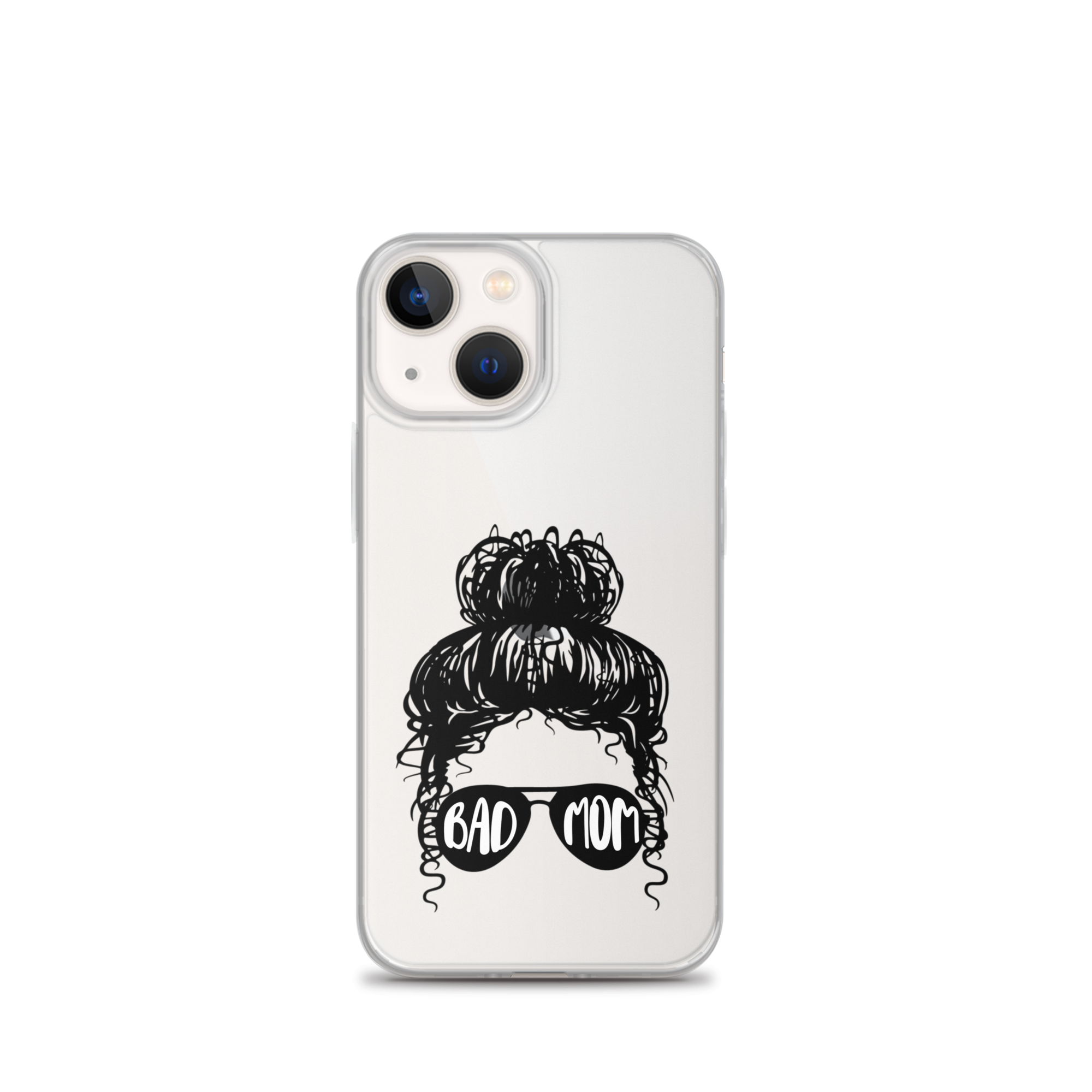 Bad Mom Messy Bun Clear Case for iPhone®