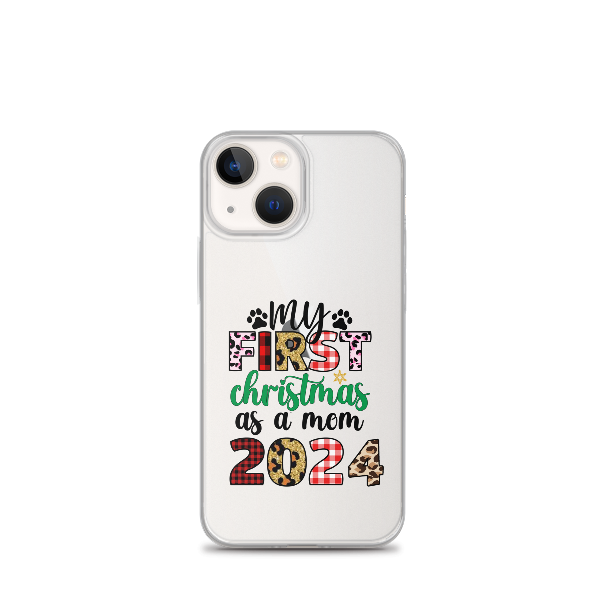 My First Christmas As A mom 2024 Clear Case for iPhone®