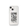 Eating Donuts For Two Funny Pregnant Mom Clear Case for iPhone®