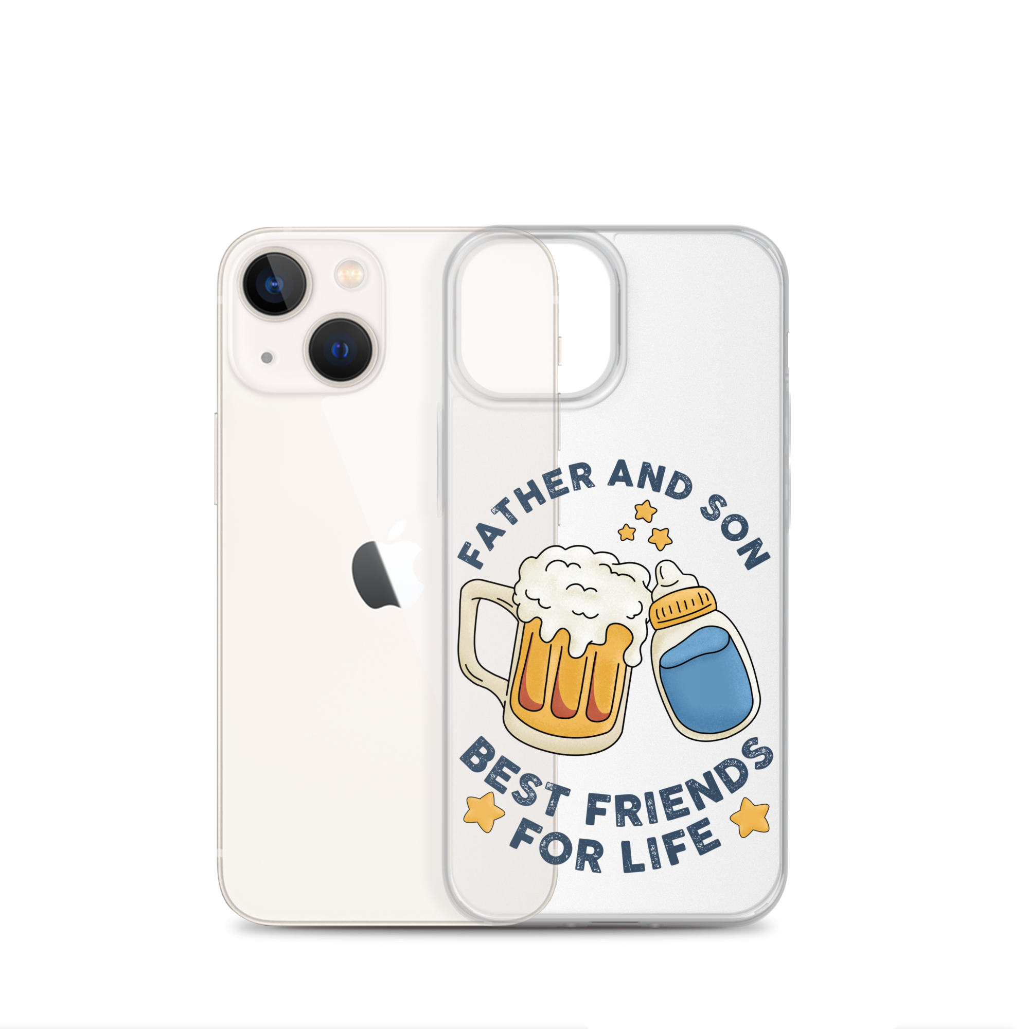 Father And Son Best Friends For Life Clear Case for iPhone®