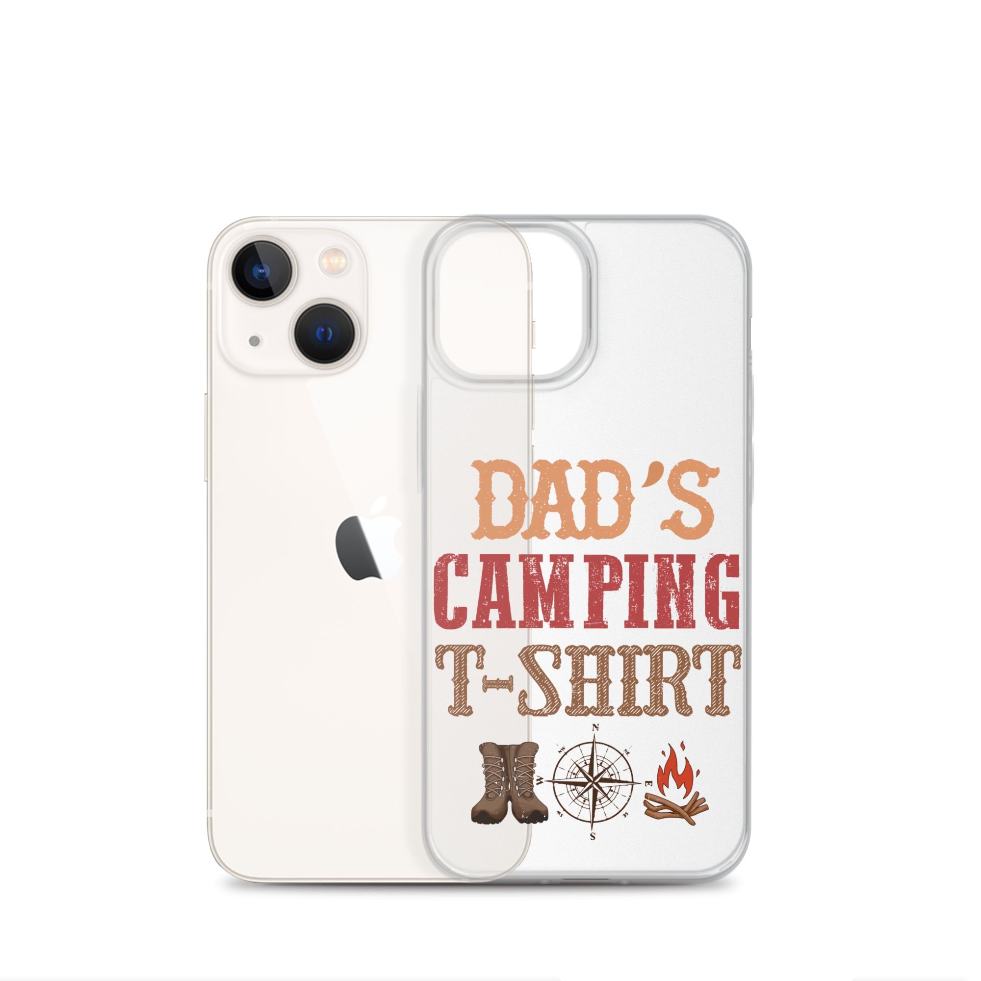 Dad's Camping T-Shirt Clear Case for iPhone®