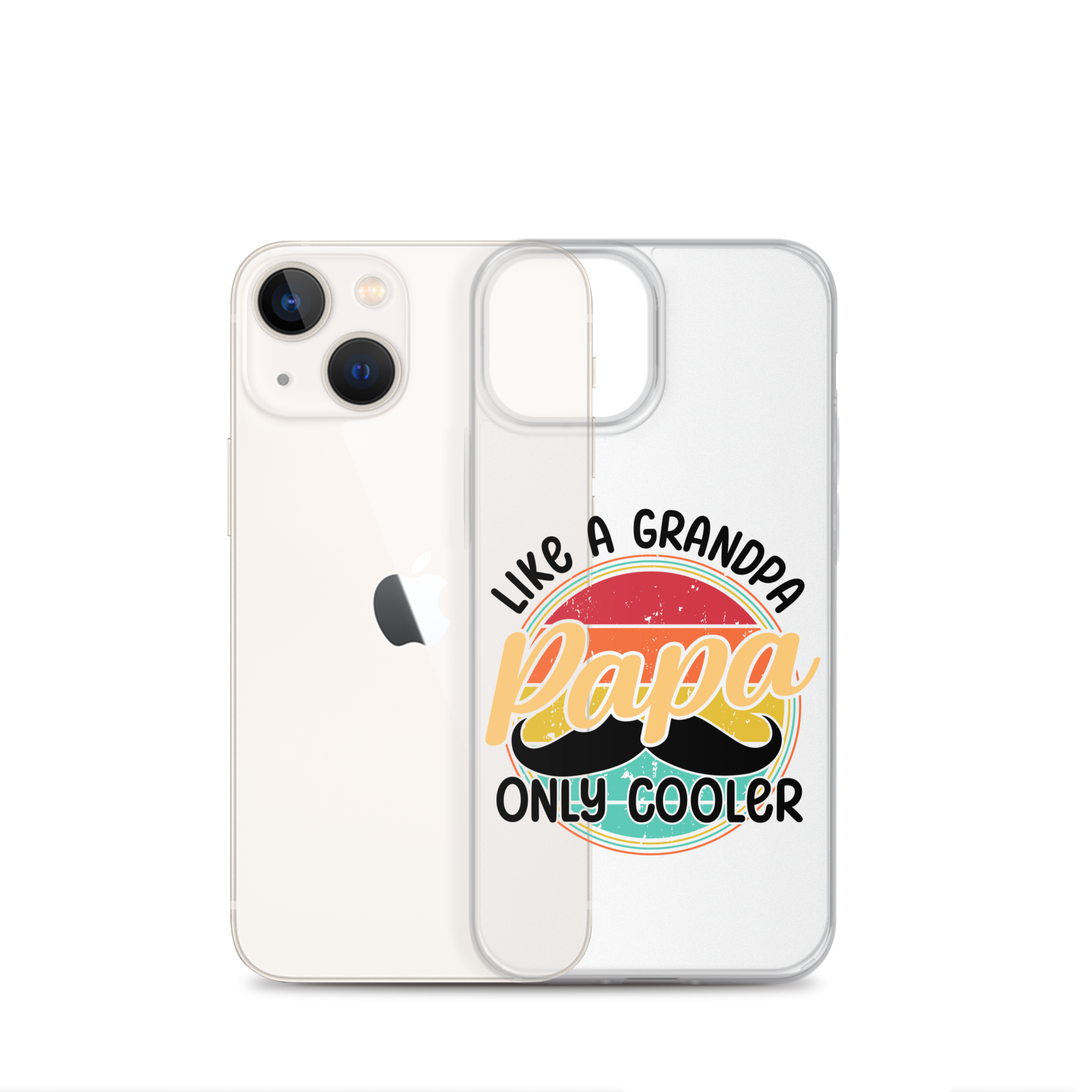 Papa Like A Grandpa Only Cooler Clear Case for iPhone®