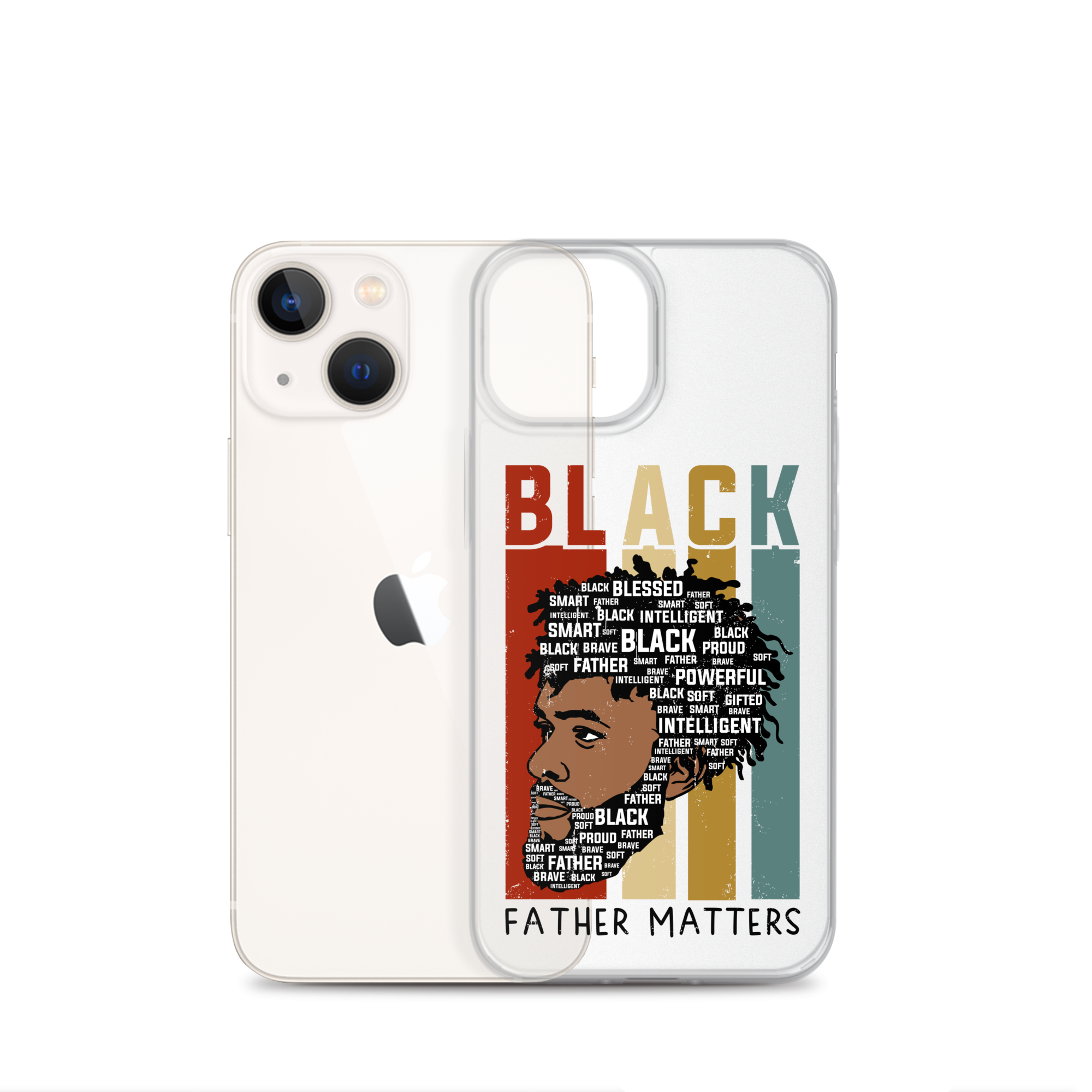 Black Father Matters Clear Case for iPhone®