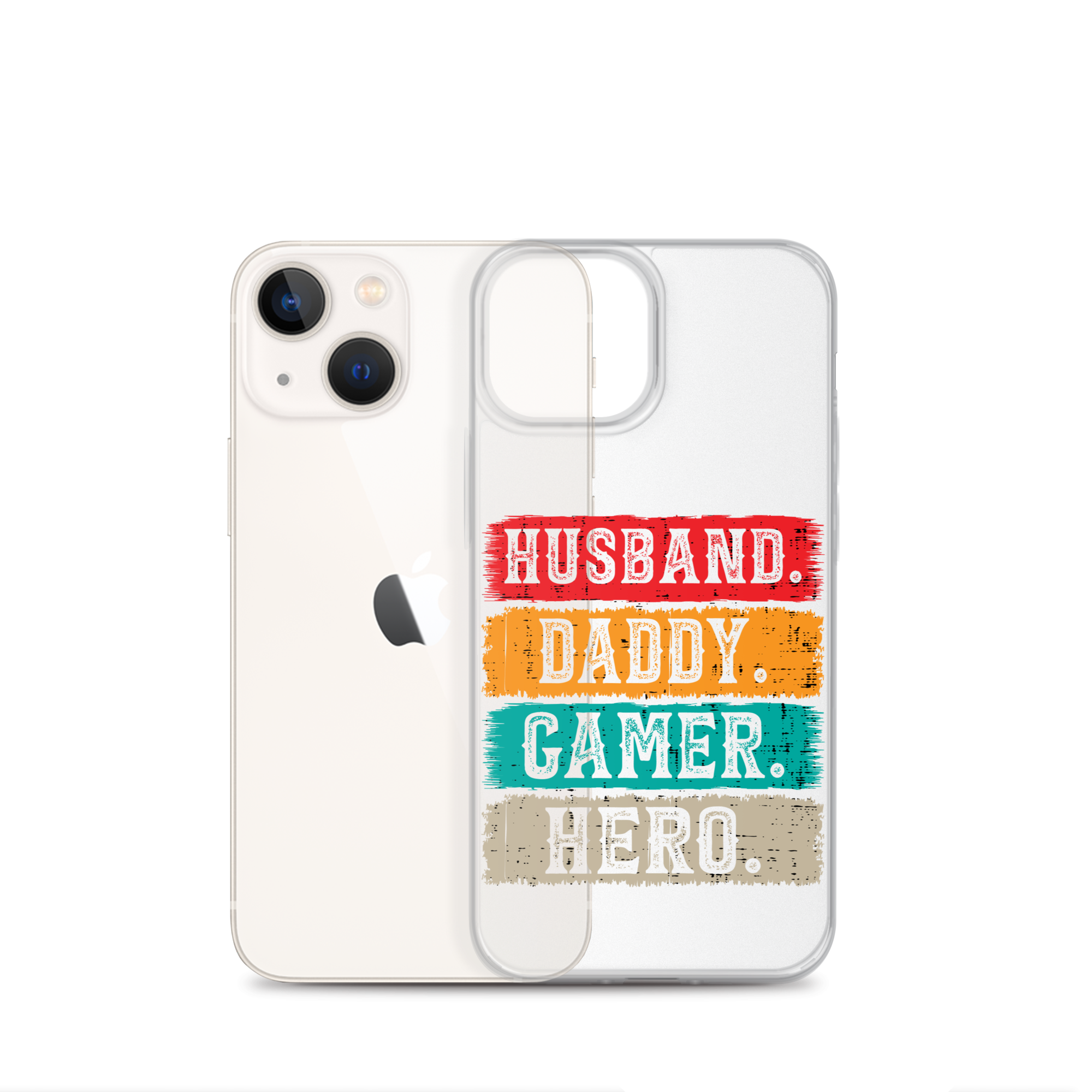 Husband, Daddy, Gamer, Hero Clear Case for iPhone®