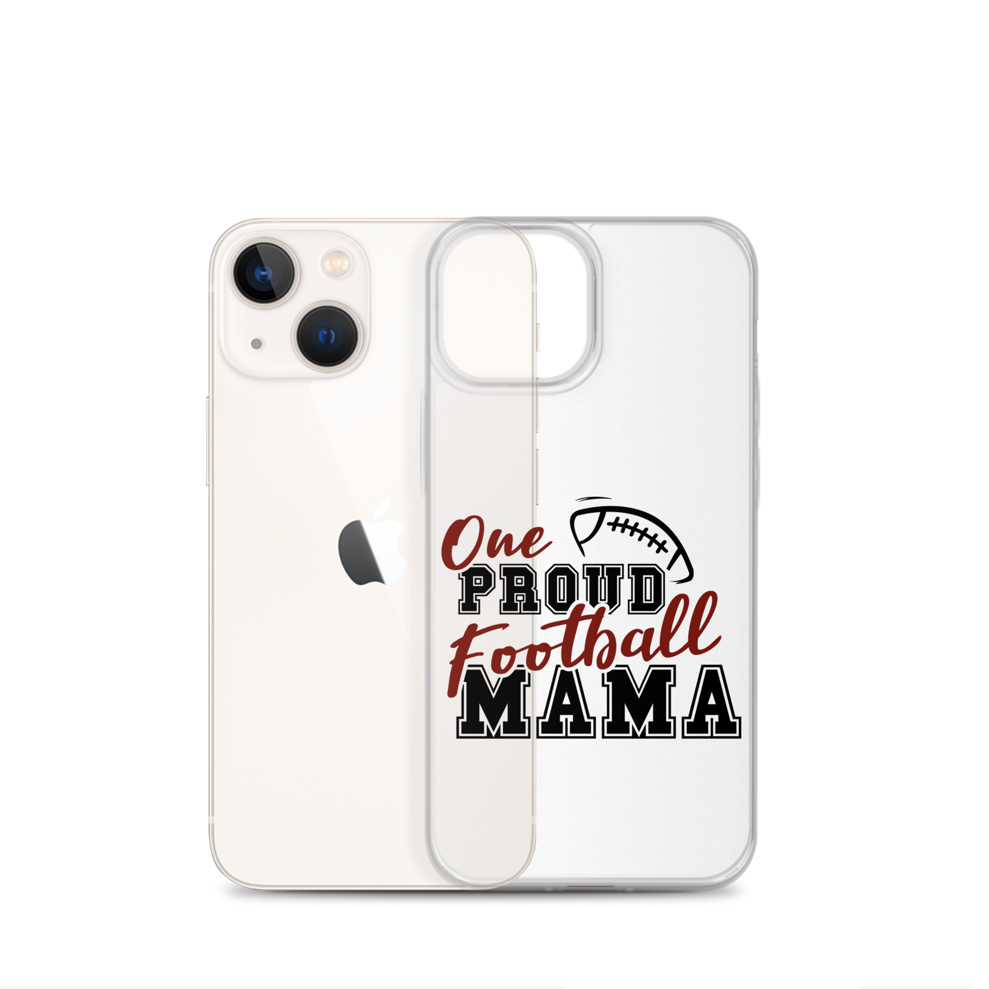 One Proud Football Mom Clear Case for iPhone®