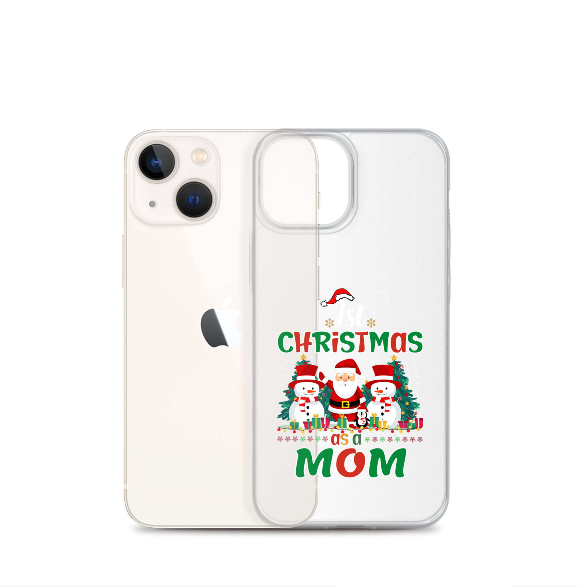 1st Christmas As A Mom Clear Case for iPhone®