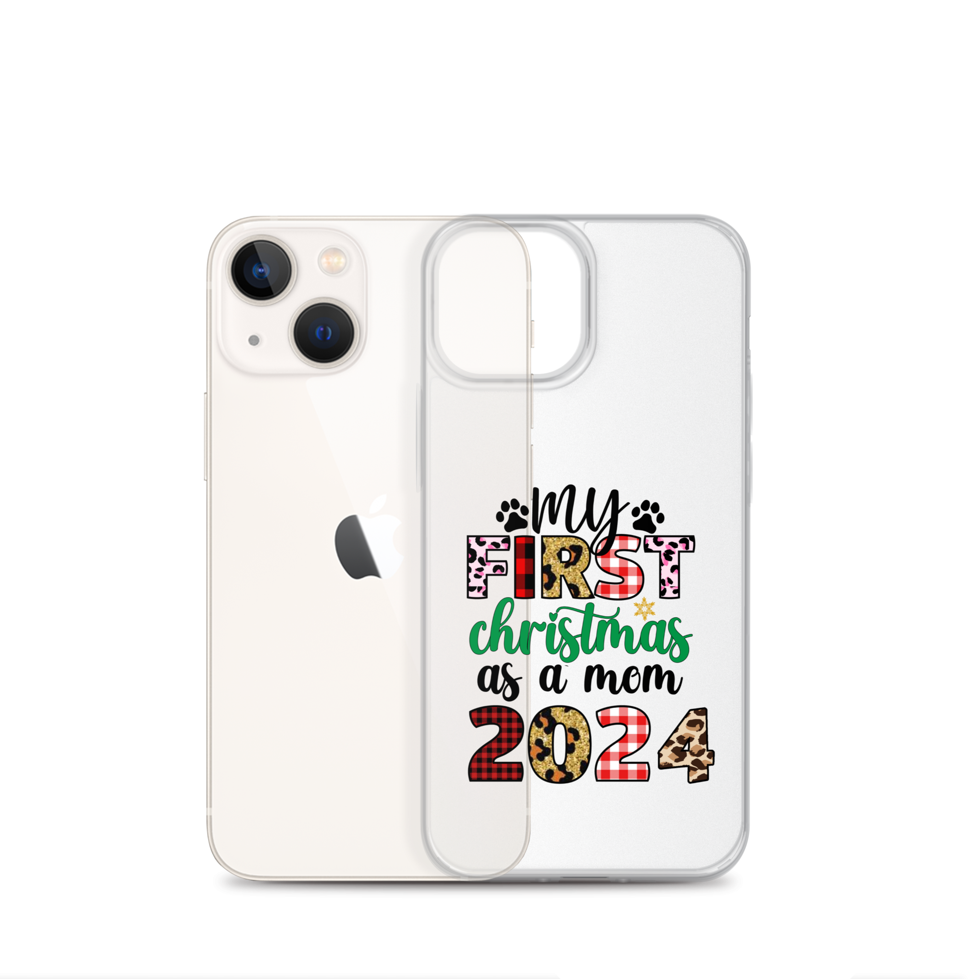 My First Christmas As A mom 2024 Clear Case for iPhone®