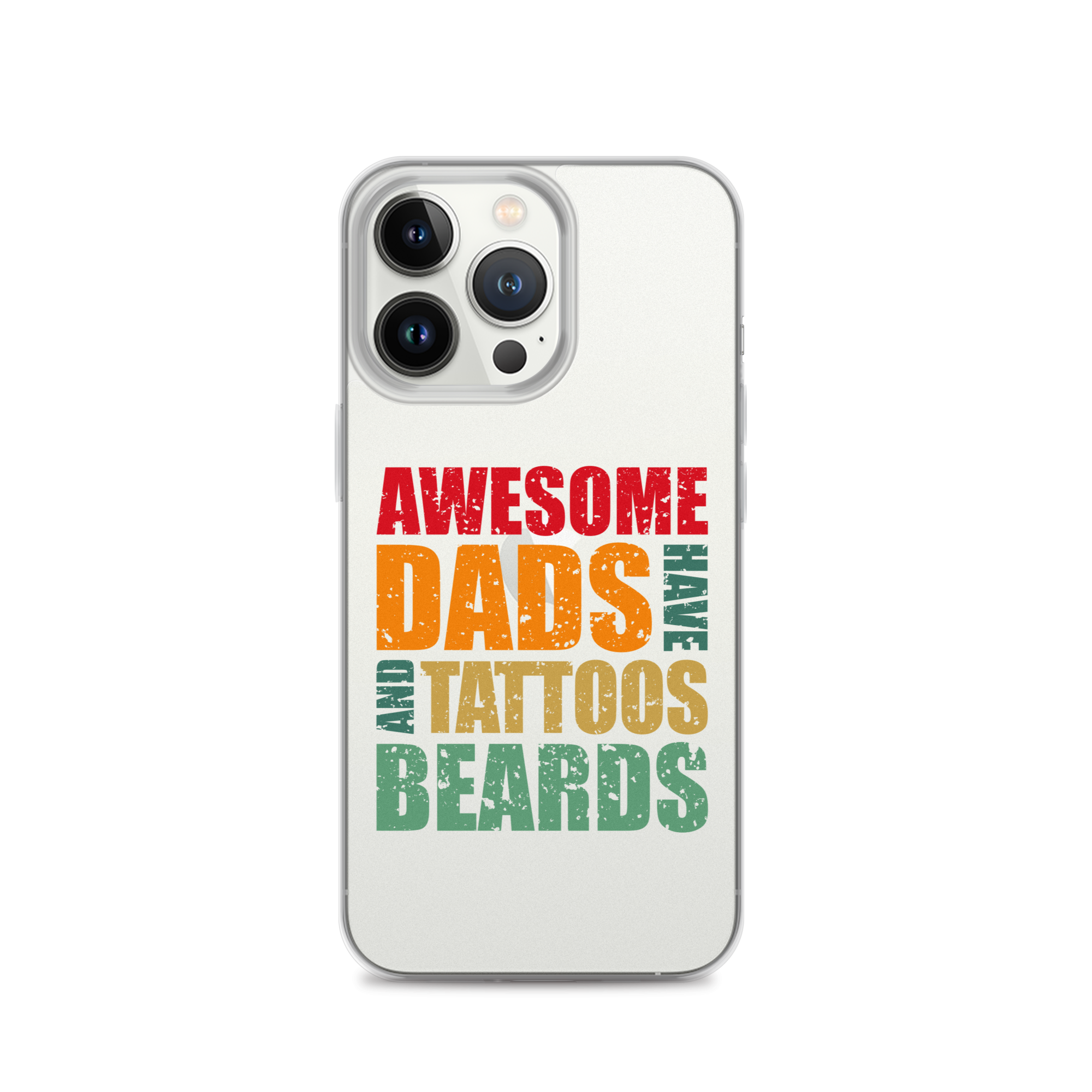 Awesome Dads Tattoos Beards Clear Case for iPhone®