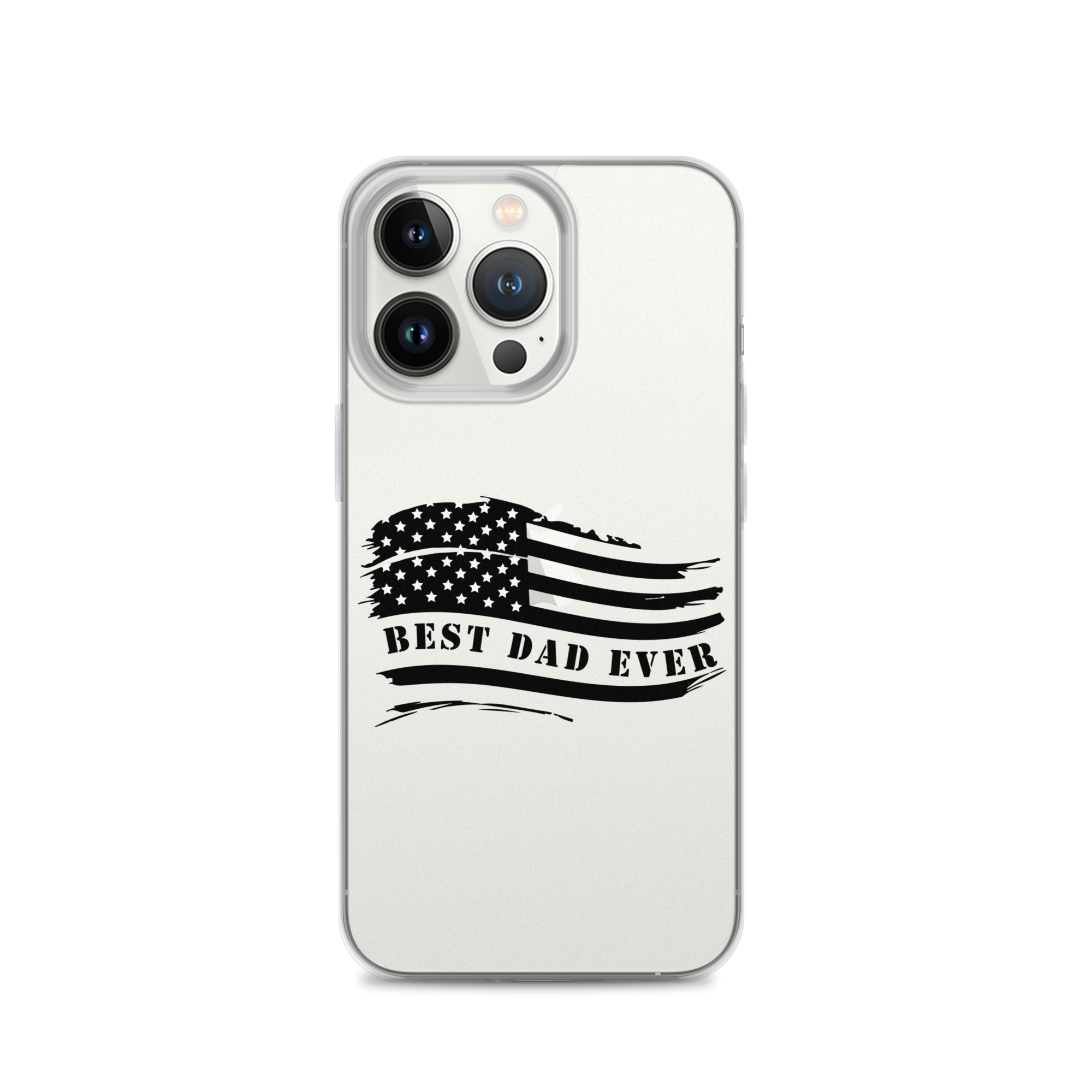 Best Dad Ever American Flag Clear Case for iPhone®