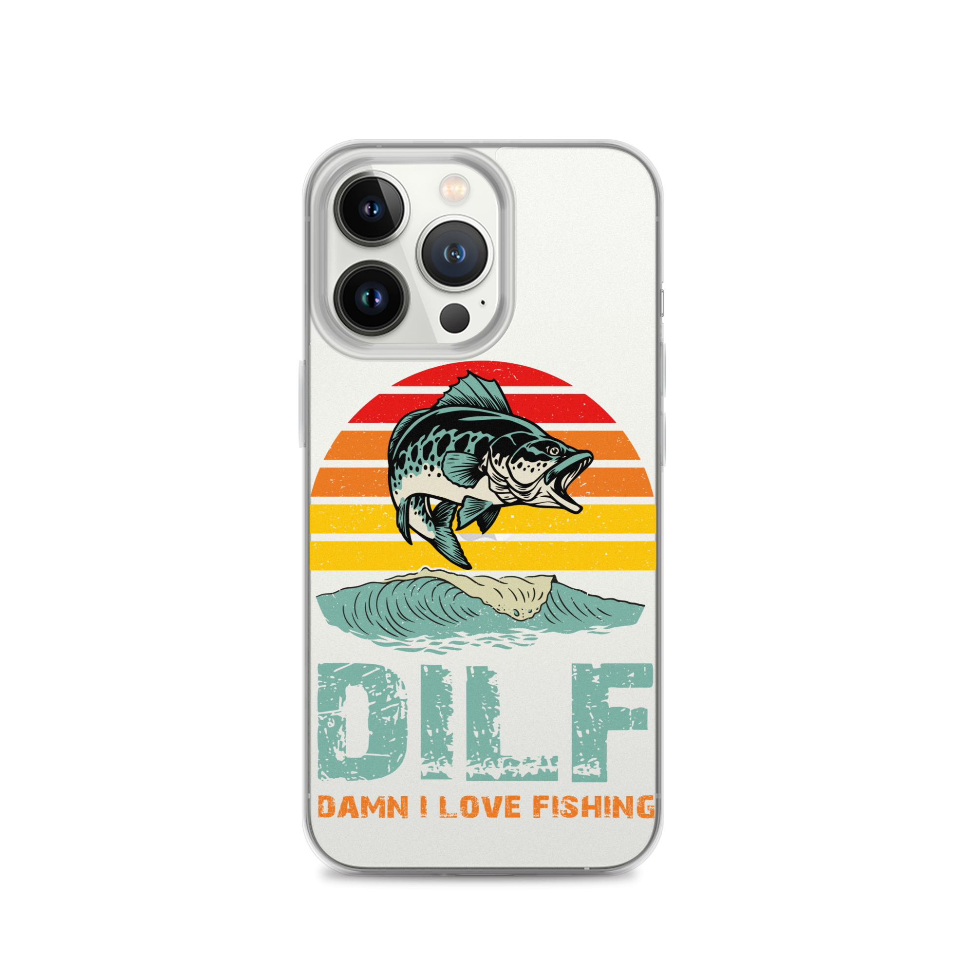 Dilf Damn I Love Fishing Clear Case for iPhone®