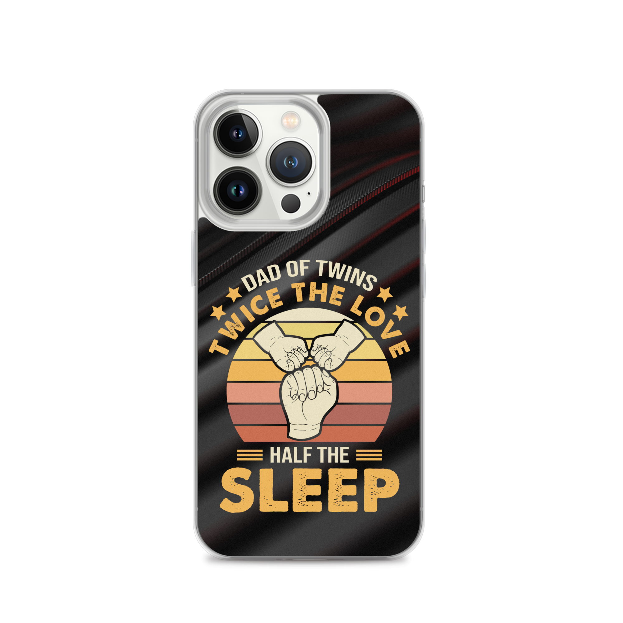 Dad Of Twins Twice The Love Half The Sleep Clear Case for iPhone®