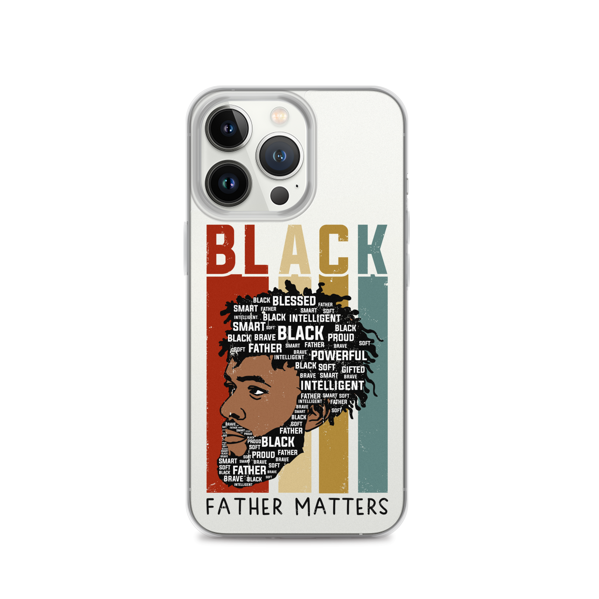 Black Father Matters Clear Case for iPhone®