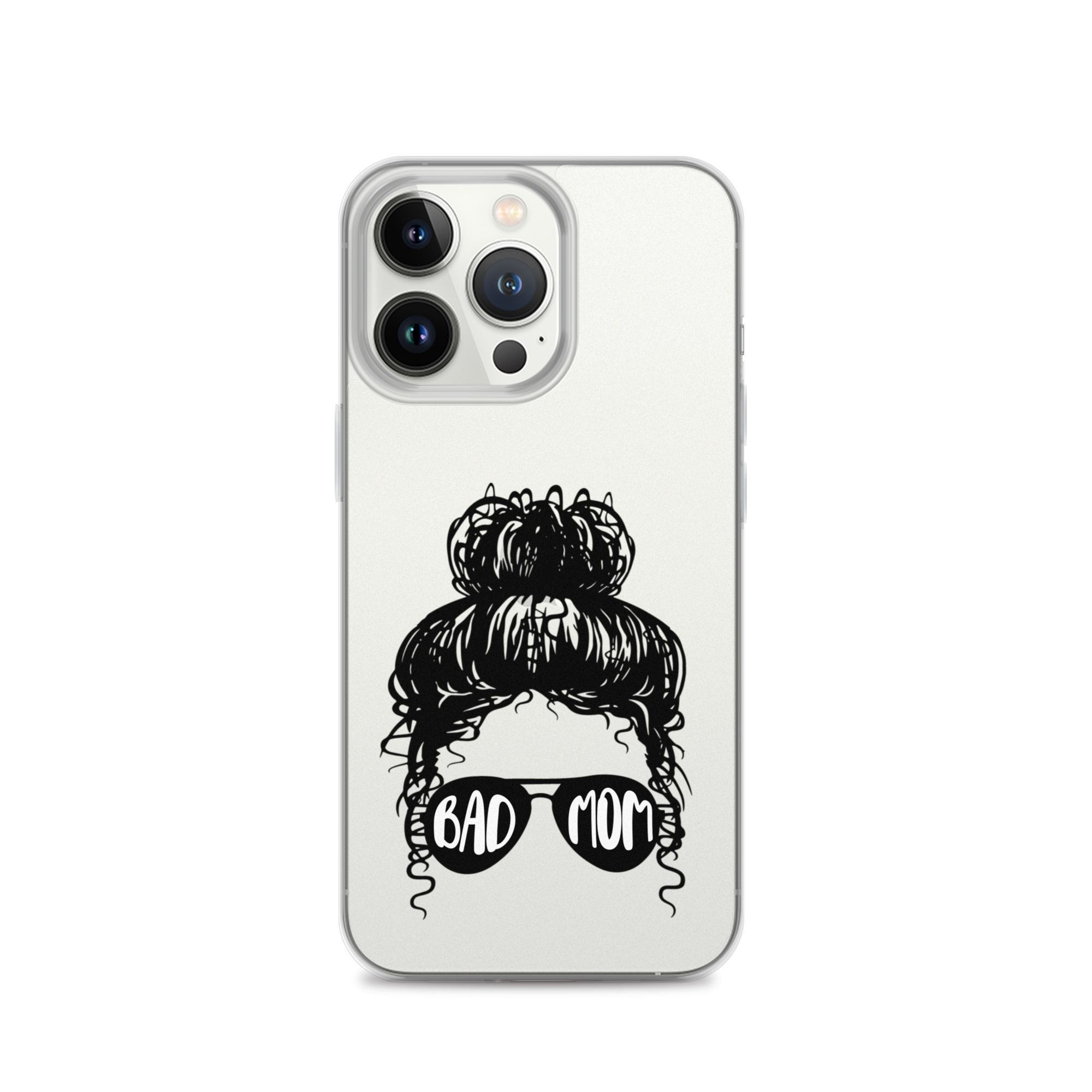 Bad Mom Messy Bun Clear Case for iPhone®