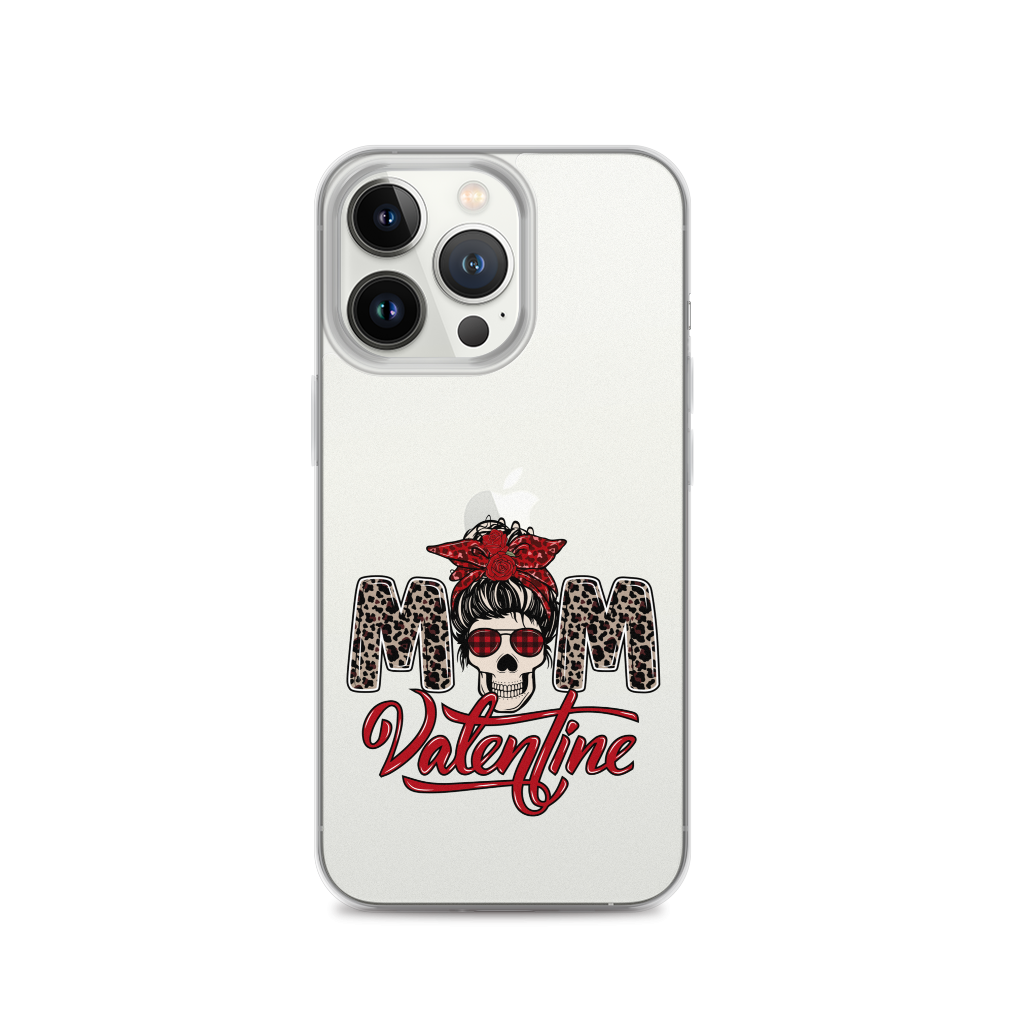 Skull Mom Valentine Clear Case for iPhone®