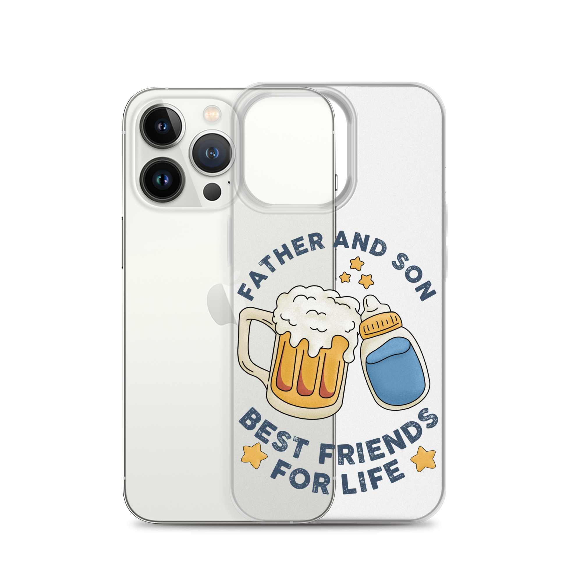 Father And Son Best Friends For Life Clear Case for iPhone®