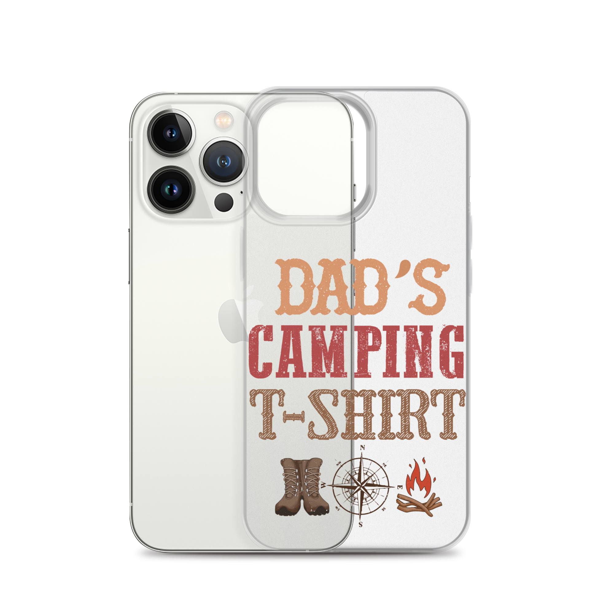 Dad's Camping T-Shirt Clear Case for iPhone®