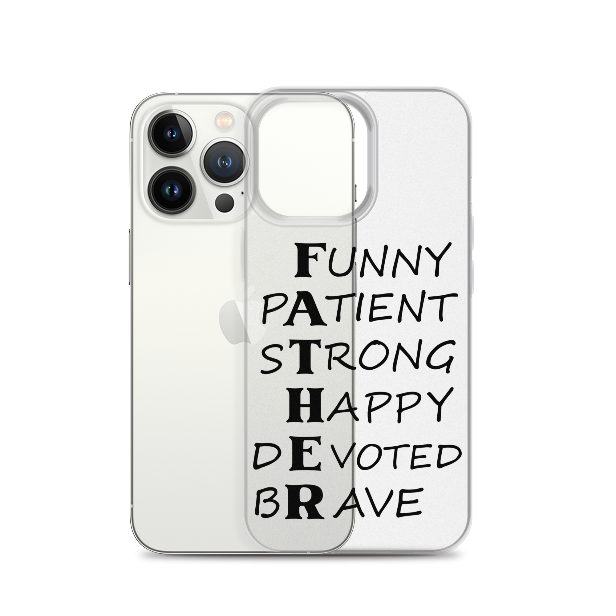 Funny Patient Strong Happy Devoted Brave Clear Case for iPhone®