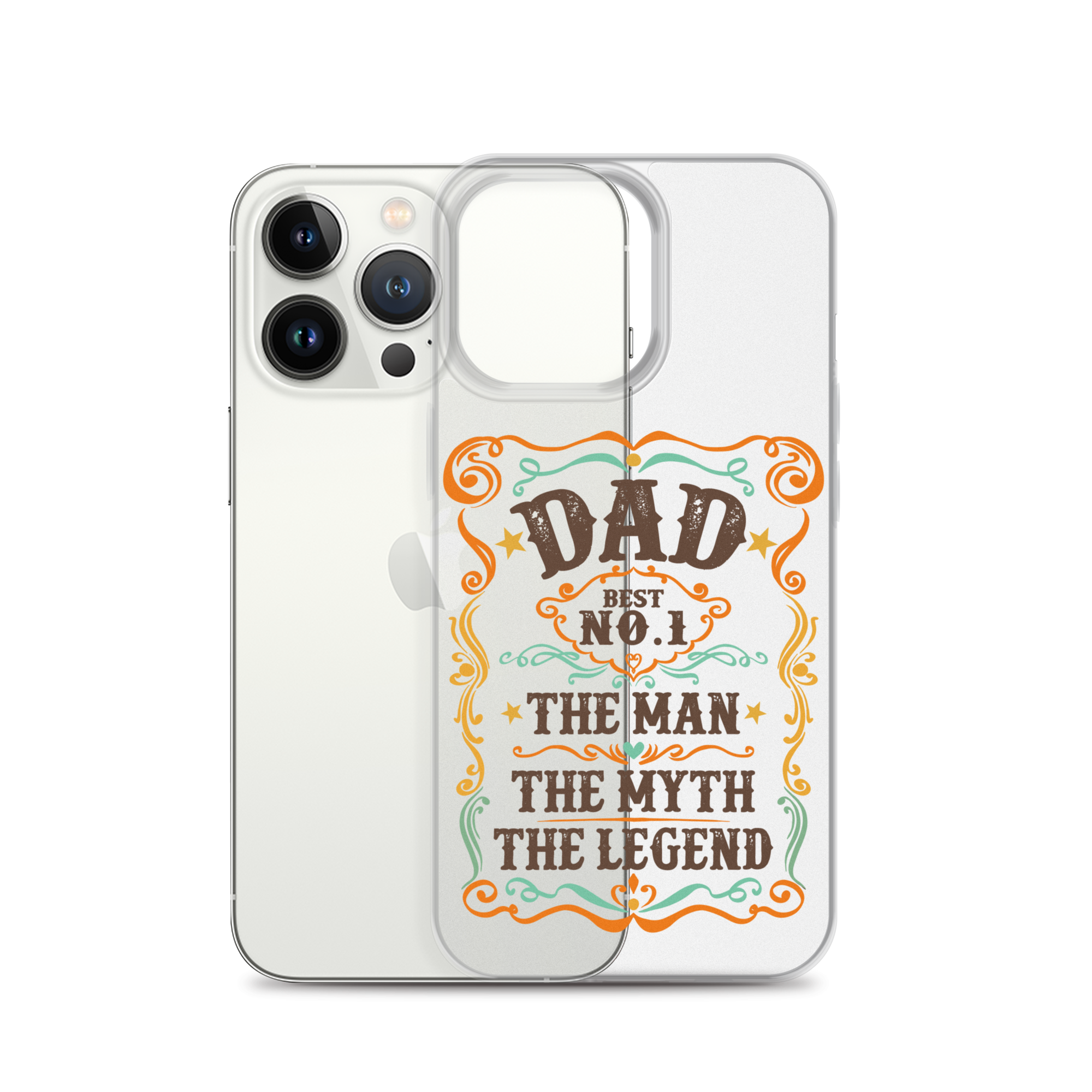 Dad Best Number 1 The Man The Myth The Legend Clear Case for iPhone®