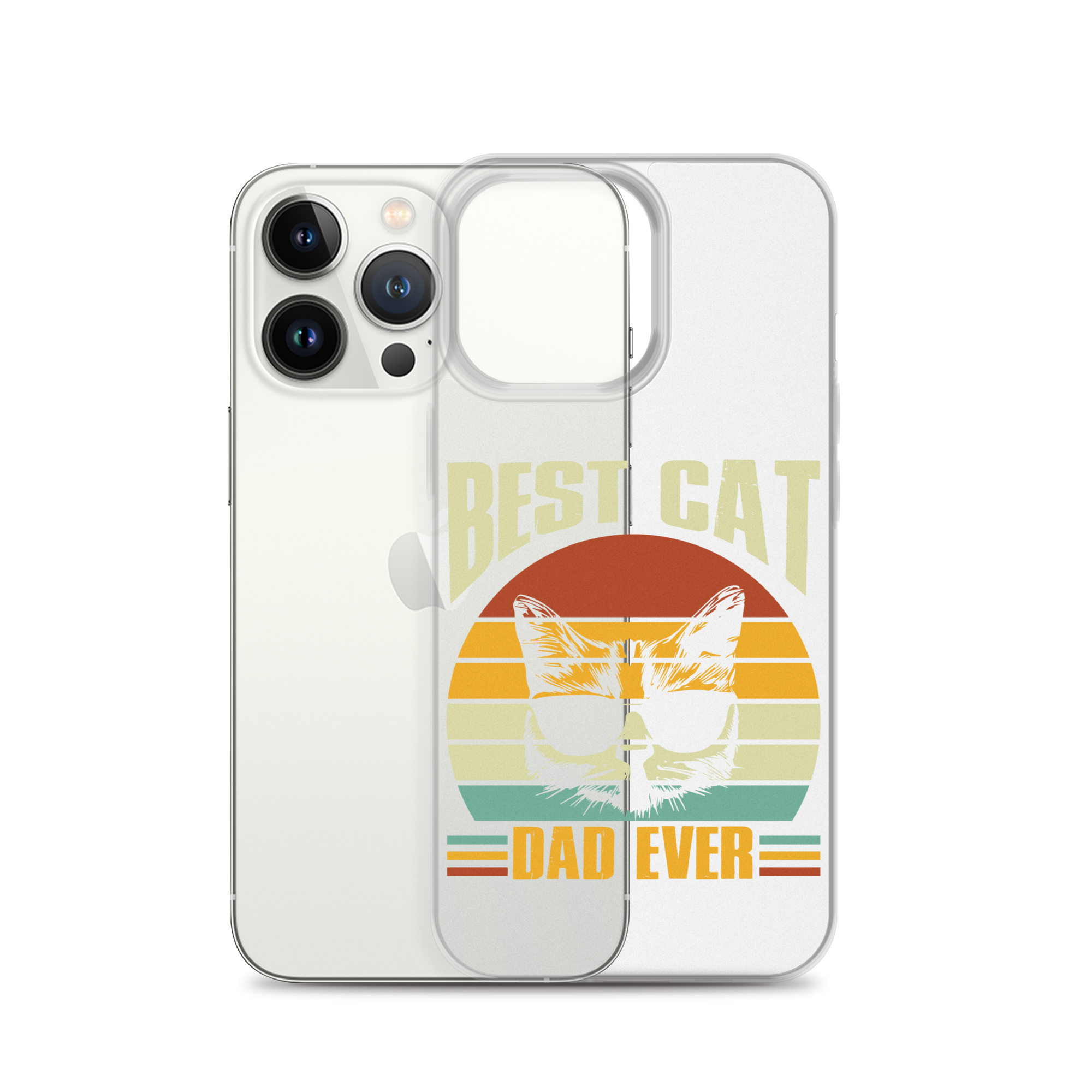 Best Cat Dad Ever Clear Case for iPhone®