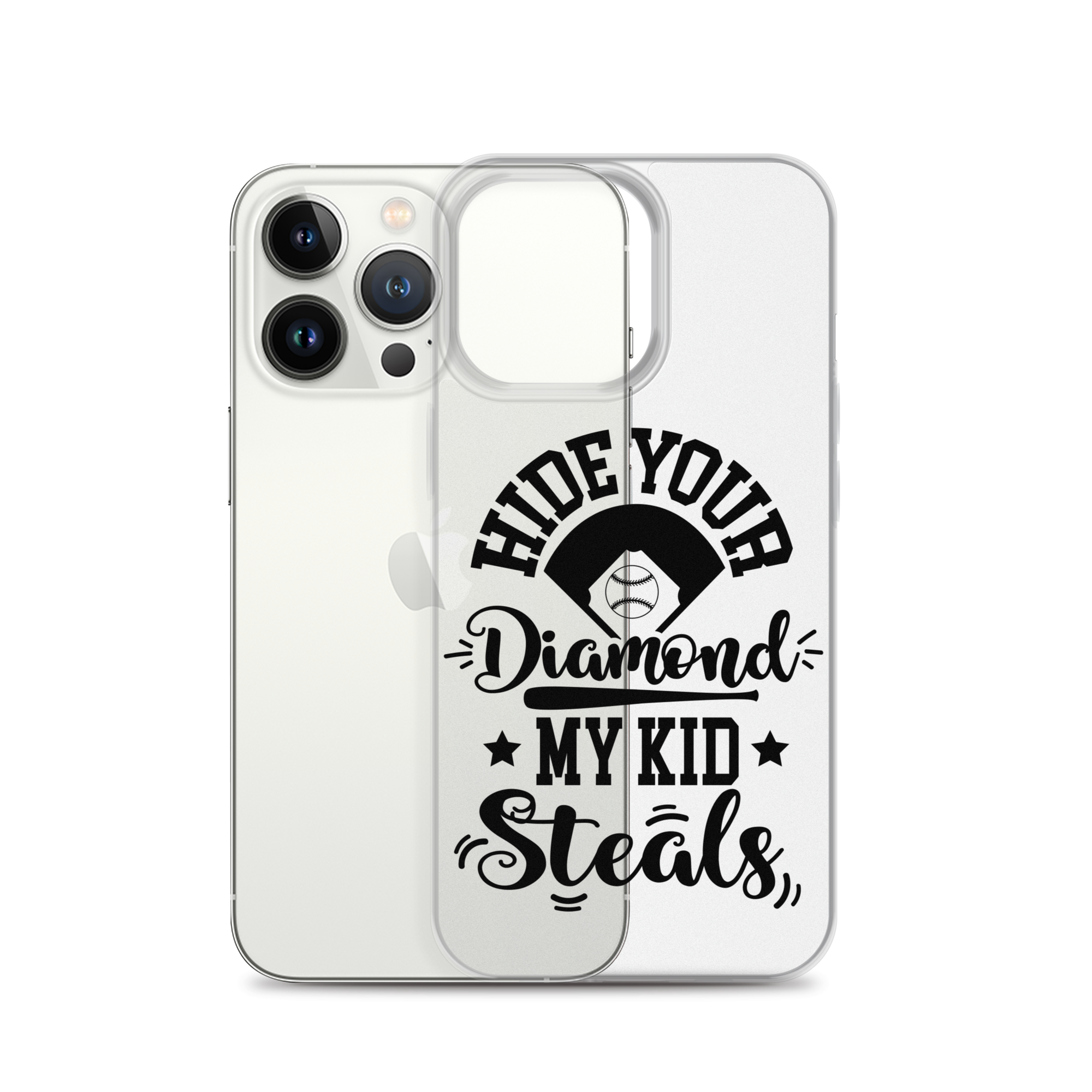 Hide Your Diamond My Kid Steals Clear Case for iPhone®