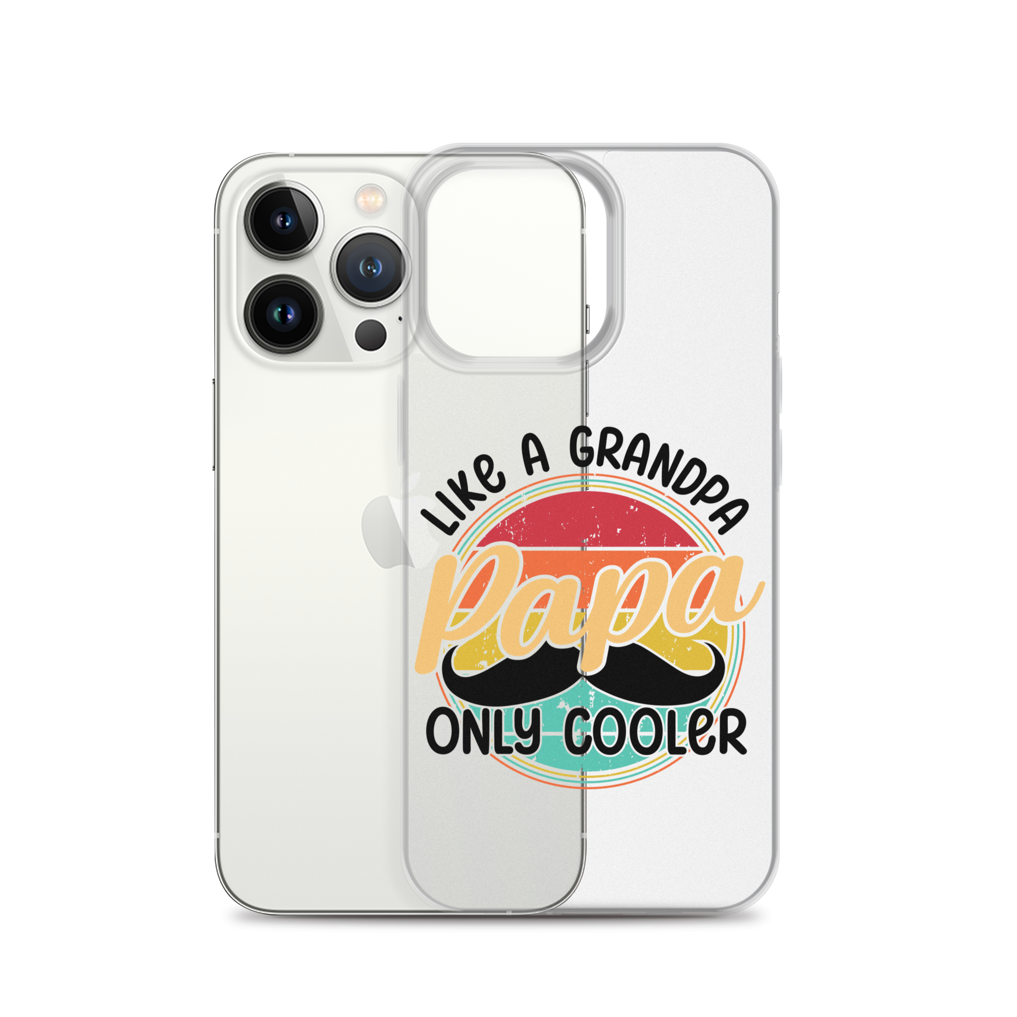 Papa Like A Grandpa Only Cooler Clear Case for iPhone®