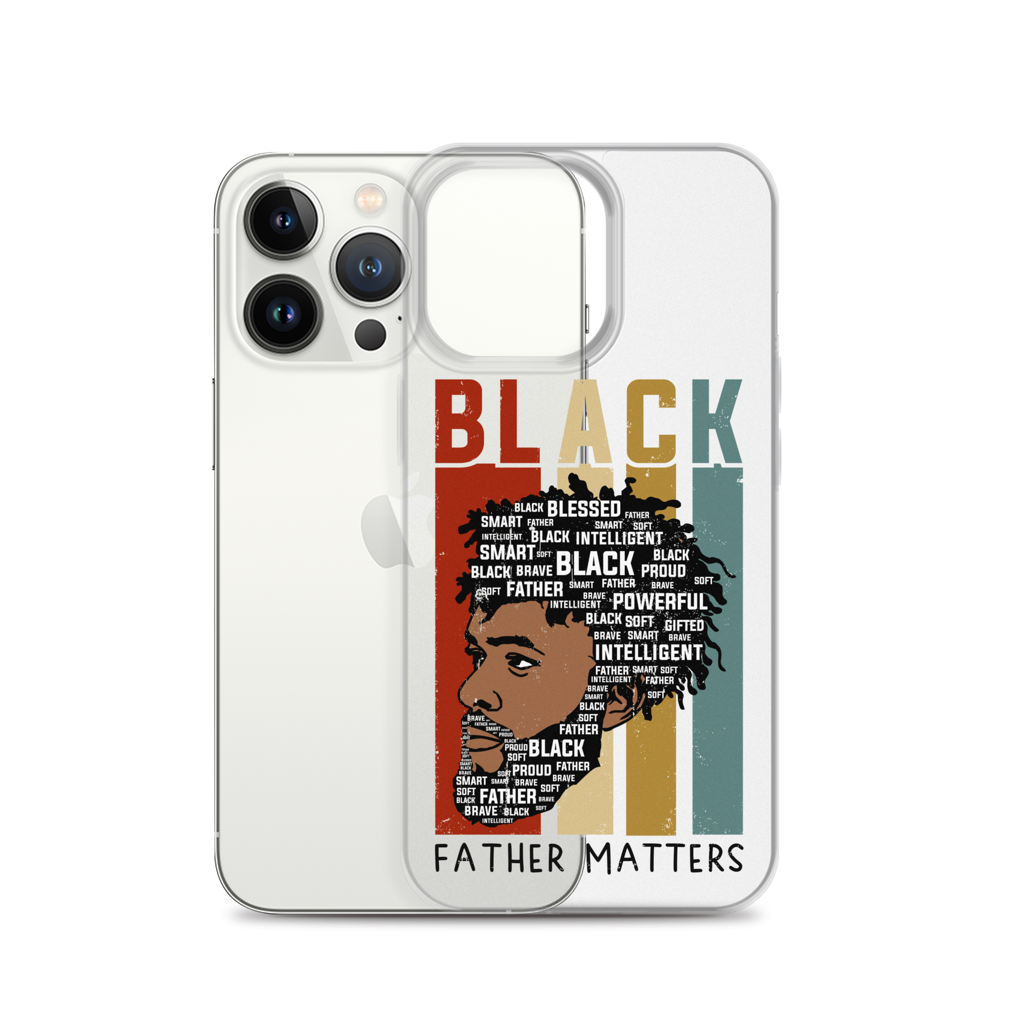 Black Father Matters Clear Case for iPhone®