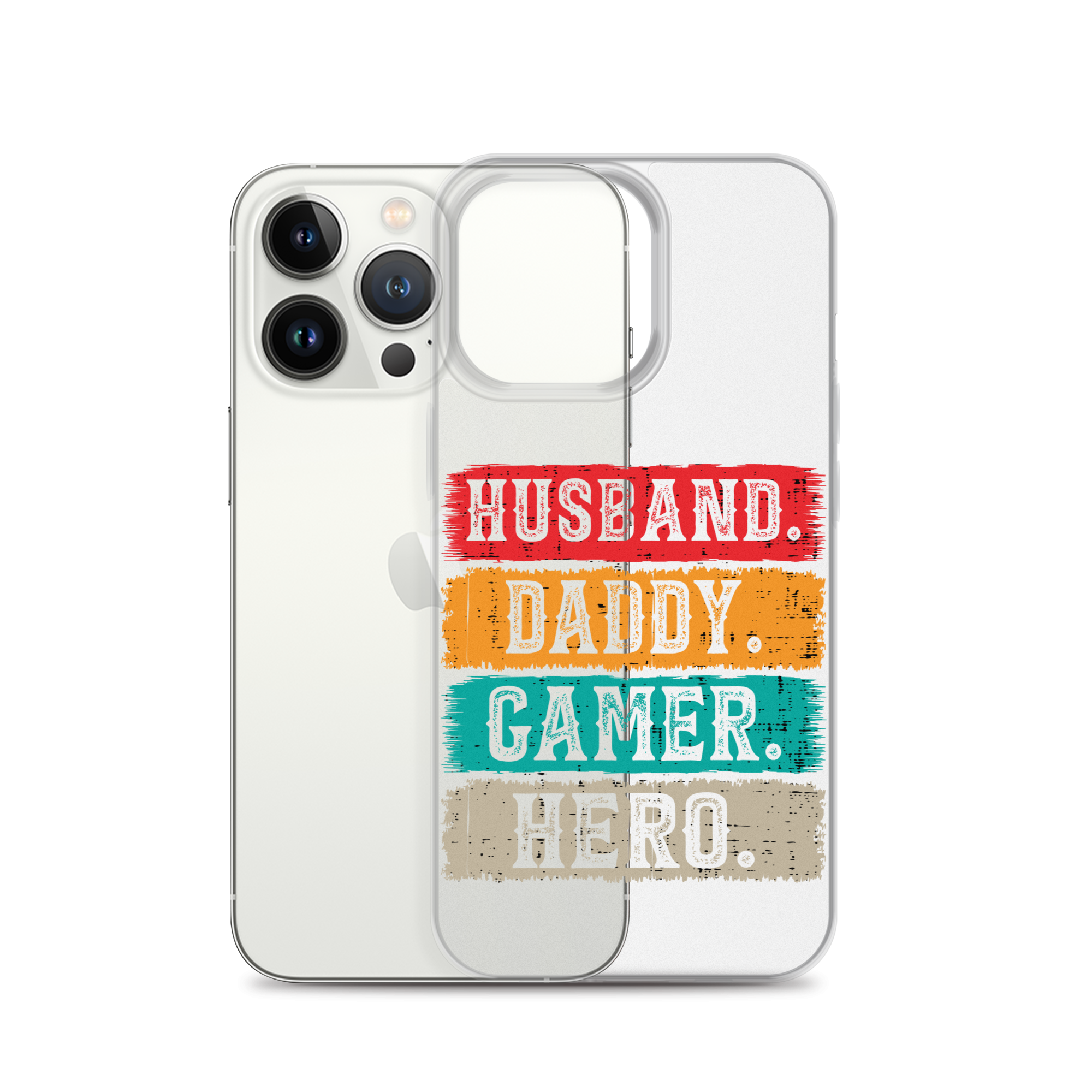 Husband, Daddy, Gamer, Hero Clear Case for iPhone®