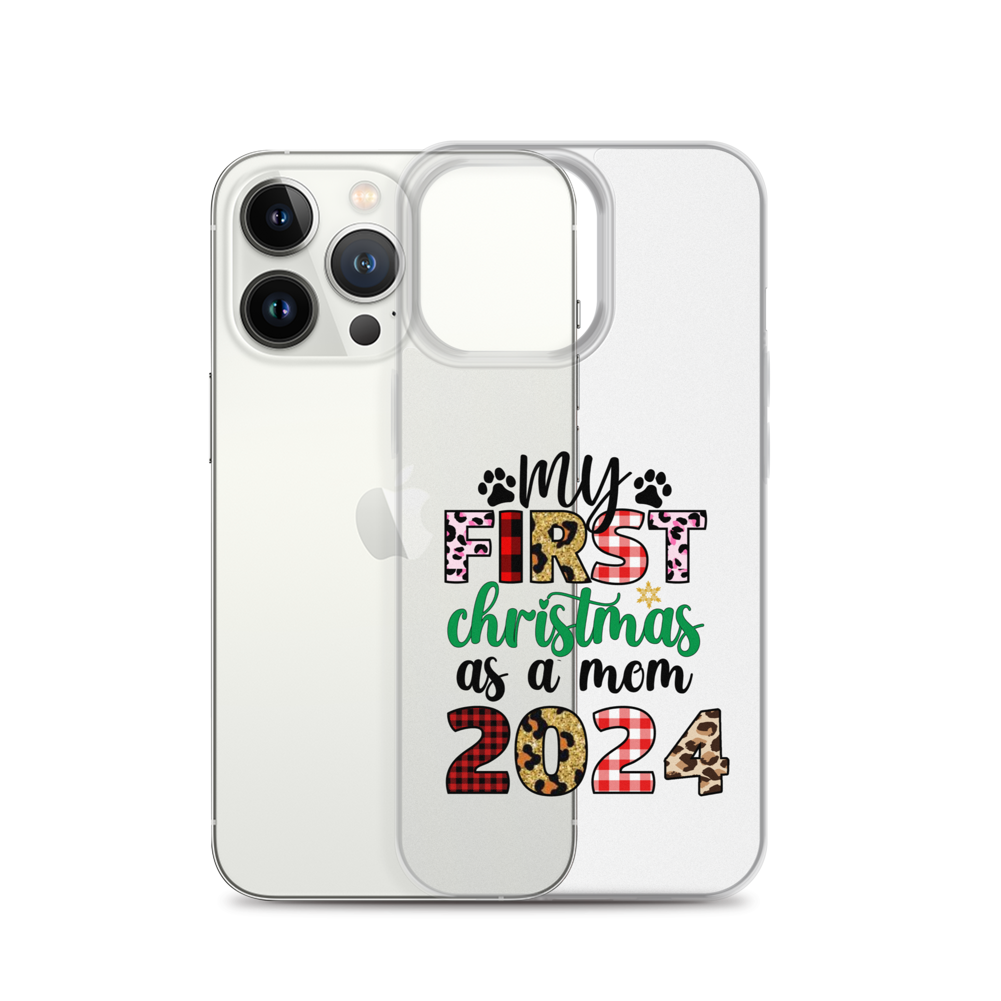 My First Christmas As A mom 2024 Clear Case for iPhone®