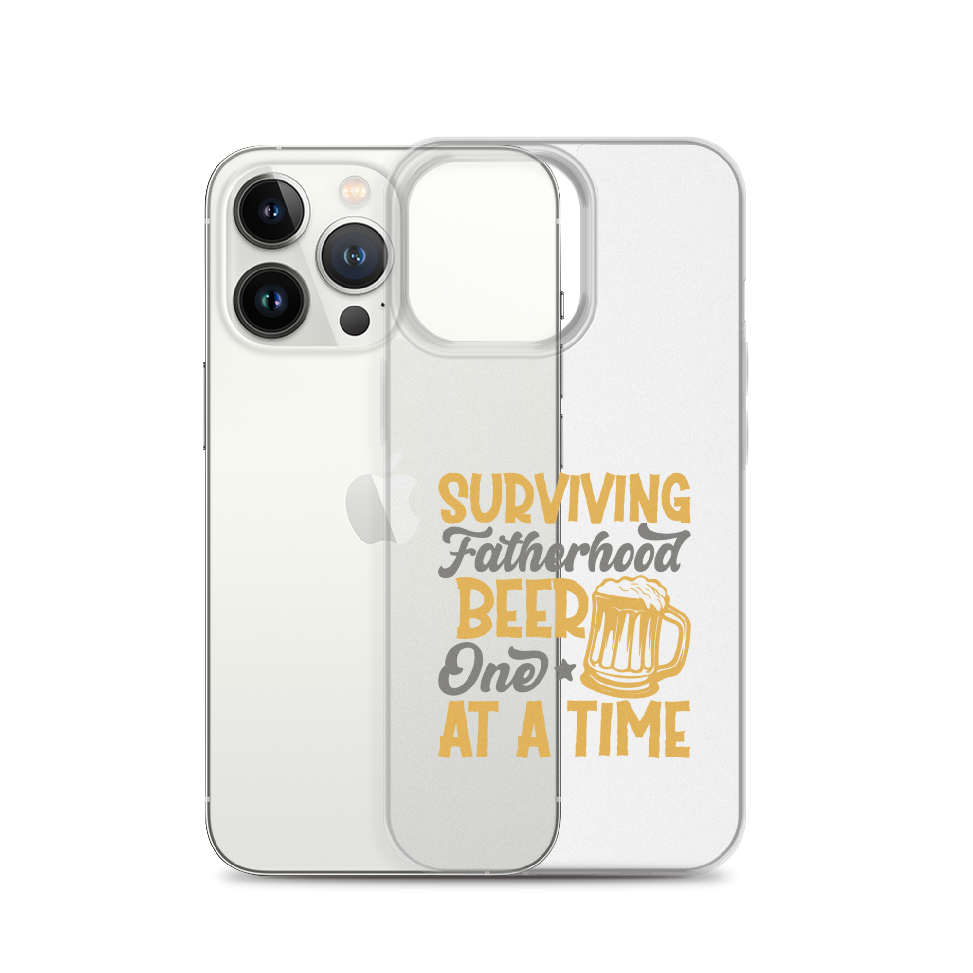 Surviving Fatherhood One Beer At A time Clear Case for iPhone®