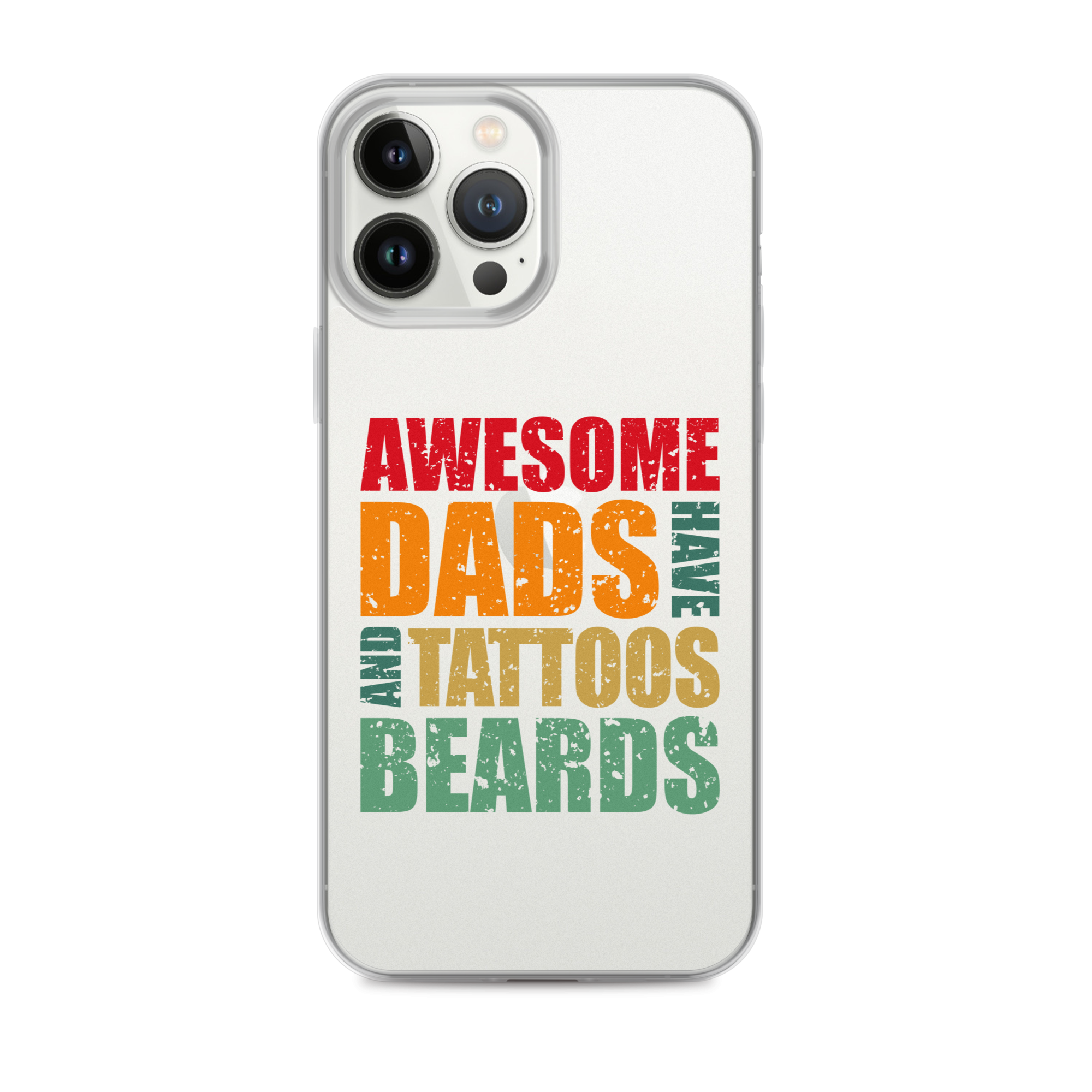 Awesome Dads Tattoos Beards Clear Case for iPhone®