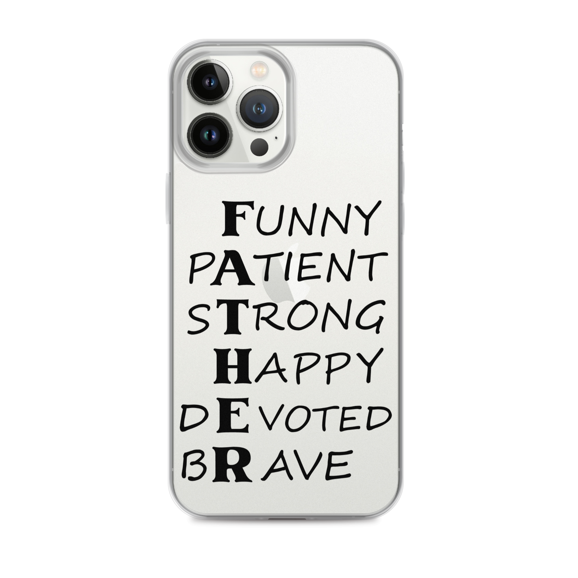 Funny Patient Strong Happy Devoted Brave Clear Case for iPhone®