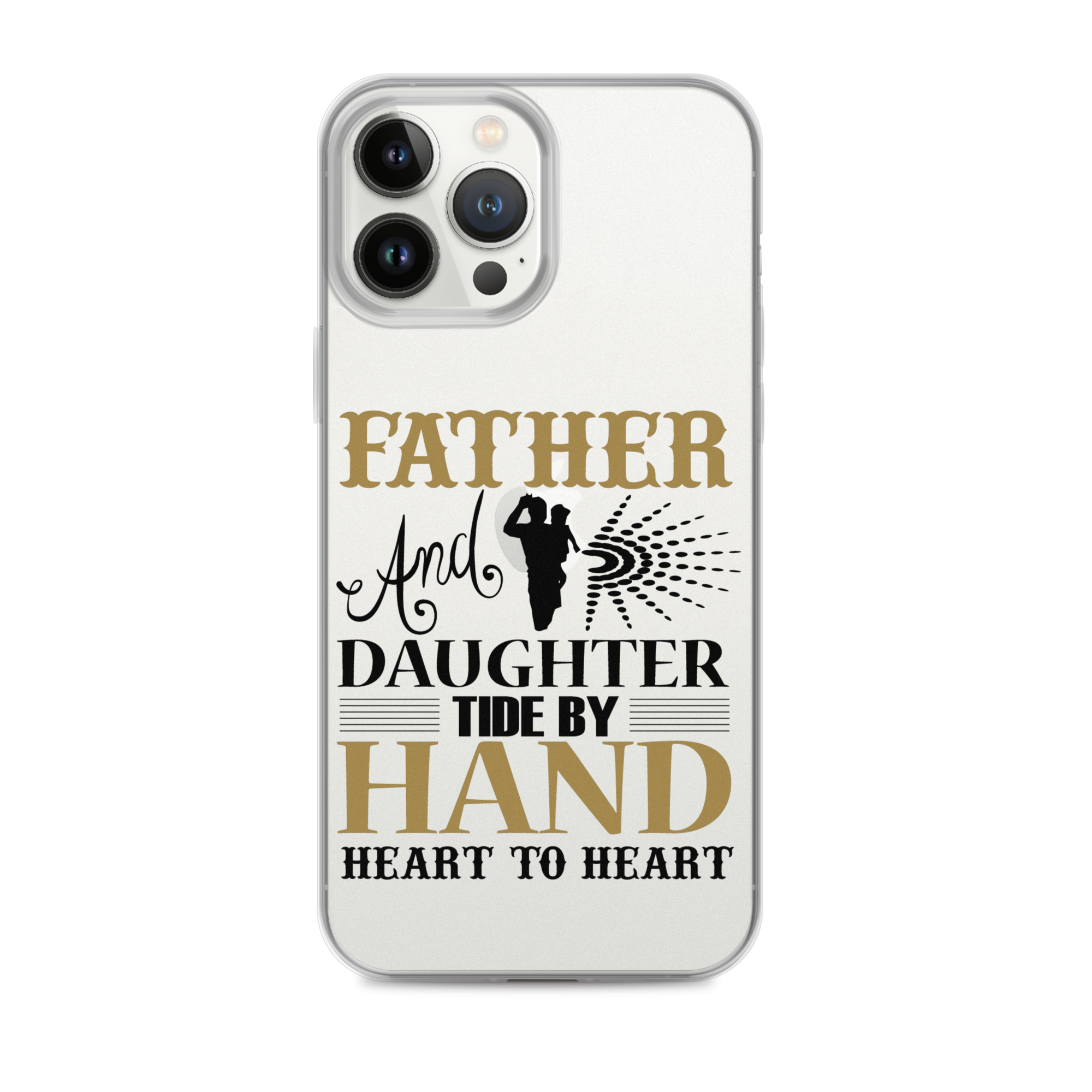 Father And Daughter Tide By Hand Heart To Heart Clear Case for iPhone®