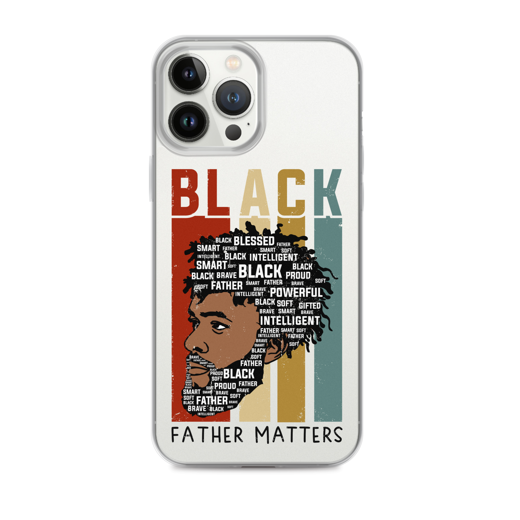 Black Father Matters Clear Case for iPhone®