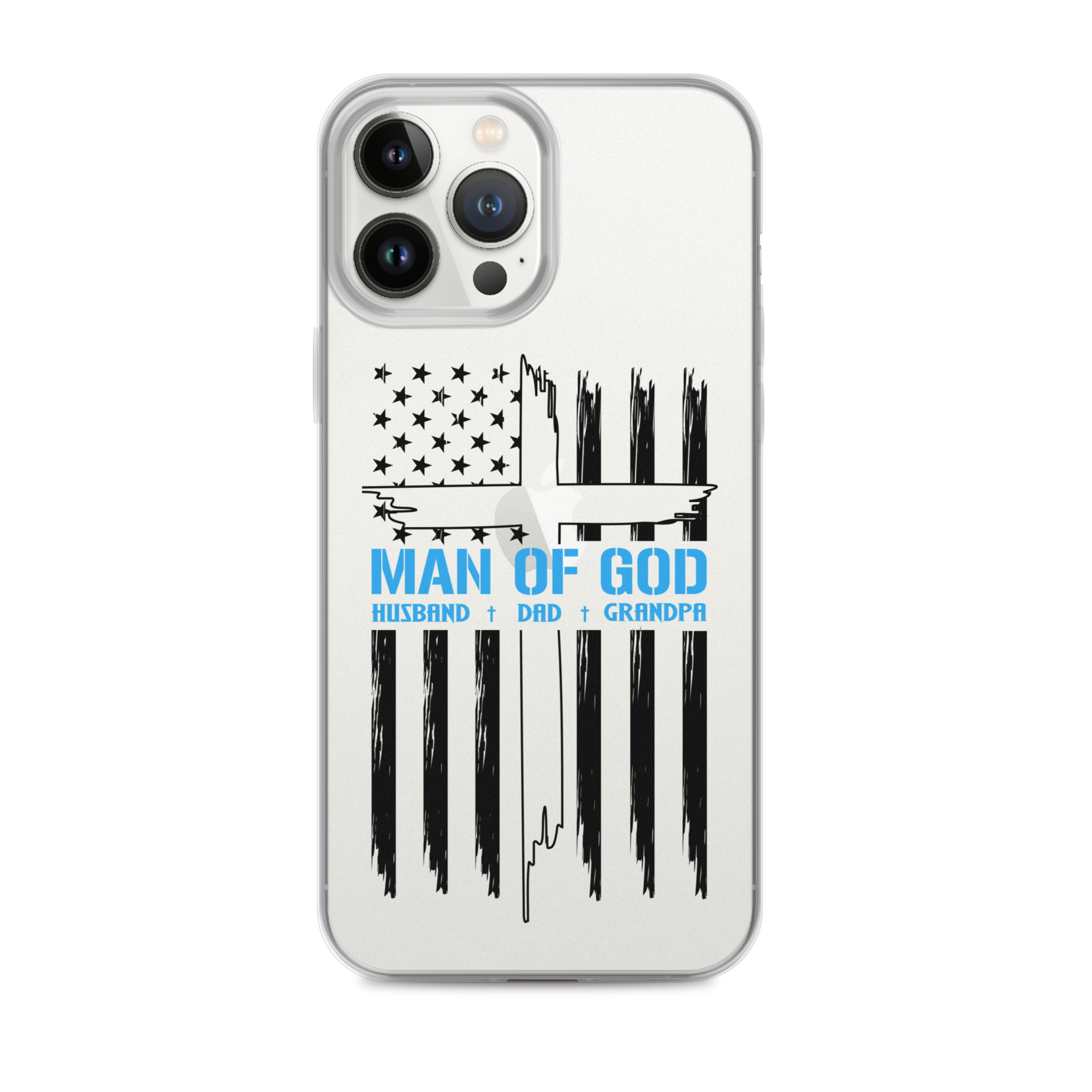 Man Of God Husband Dad Grandpa Clear Case for iPhone®