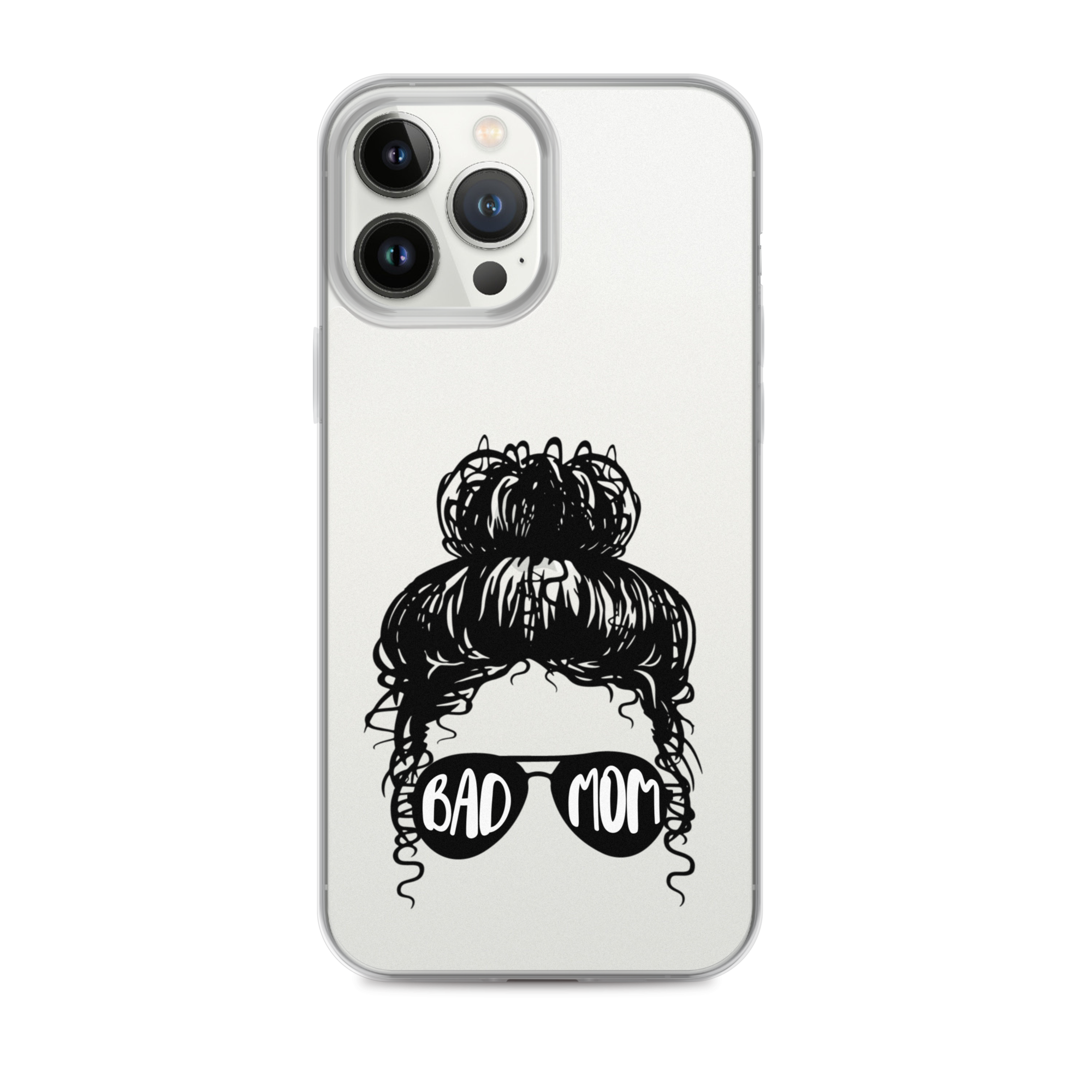 Bad Mom Messy Bun Clear Case for iPhone®