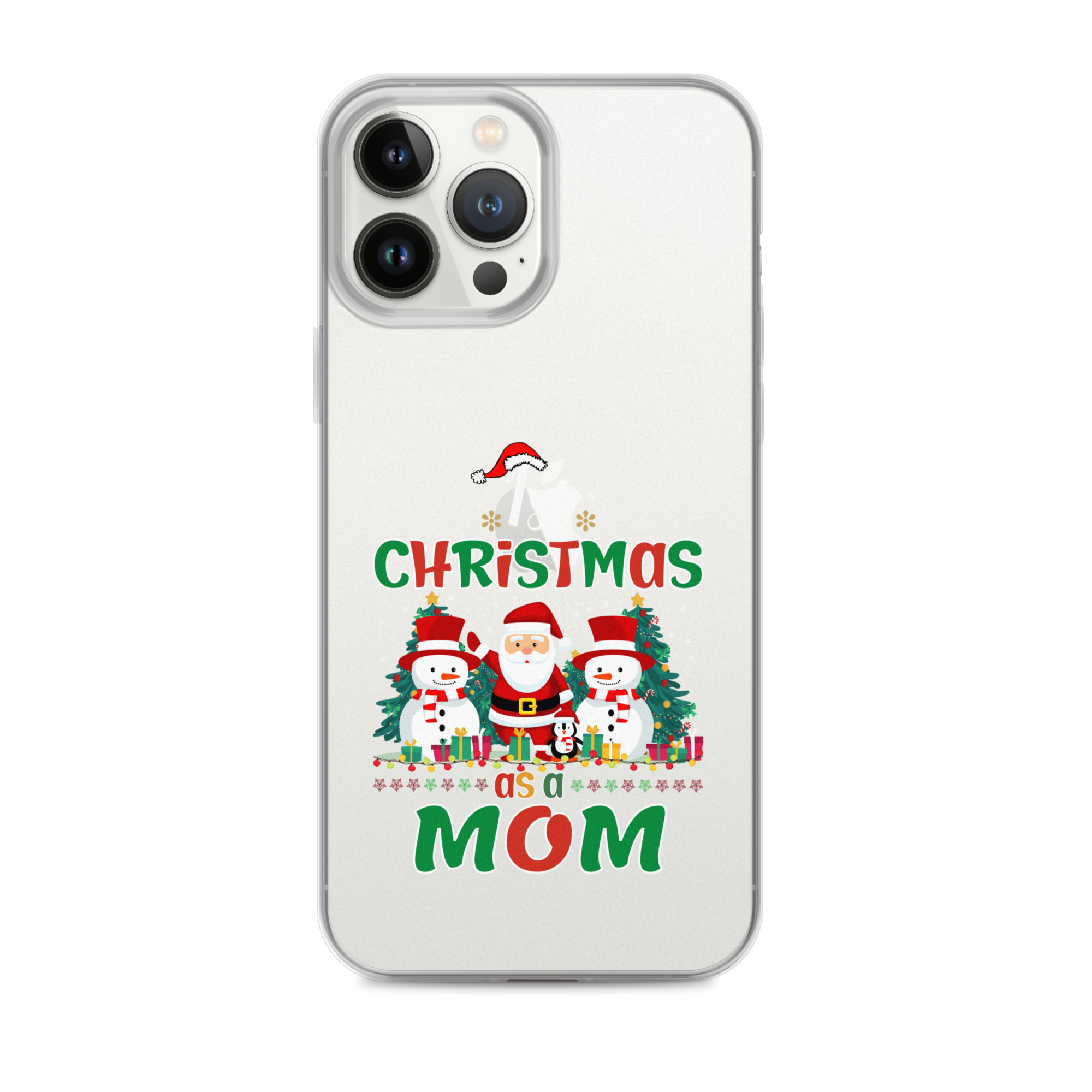 1st Christmas As A Mom Clear Case for iPhone®