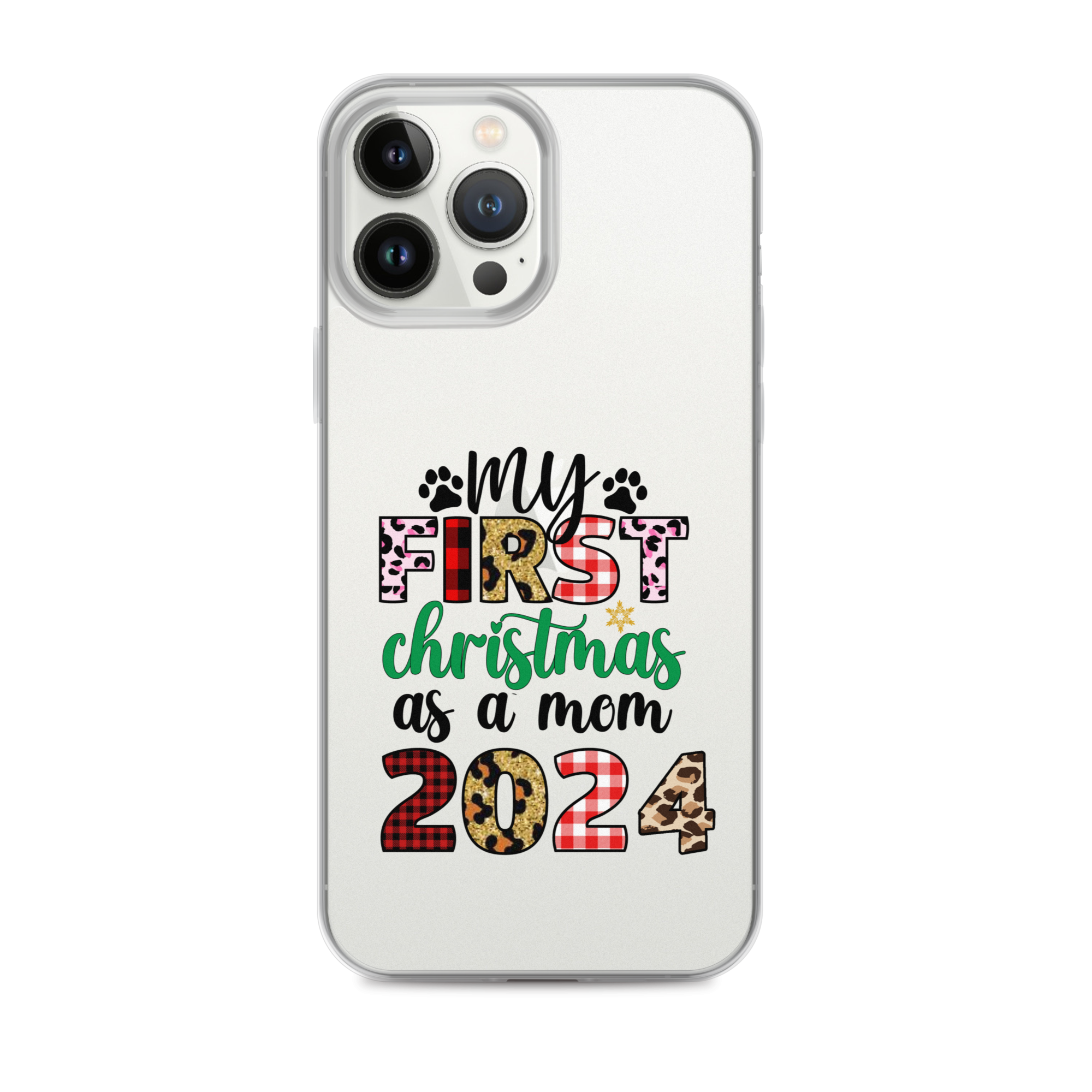 My First Christmas As A mom 2024 Clear Case for iPhone®