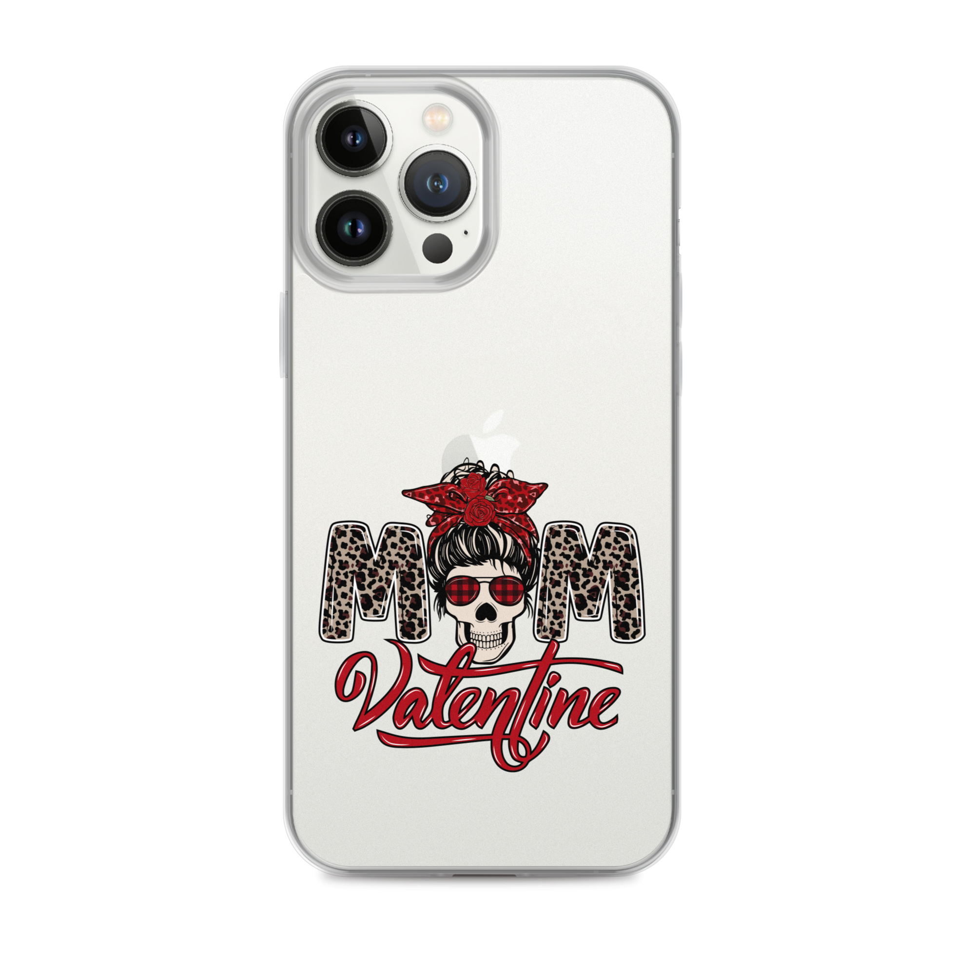 Skull Mom Valentine Clear Case for iPhone®