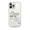 Always Read The Fine Print I'm Pregnant Clear Case for iPhone®