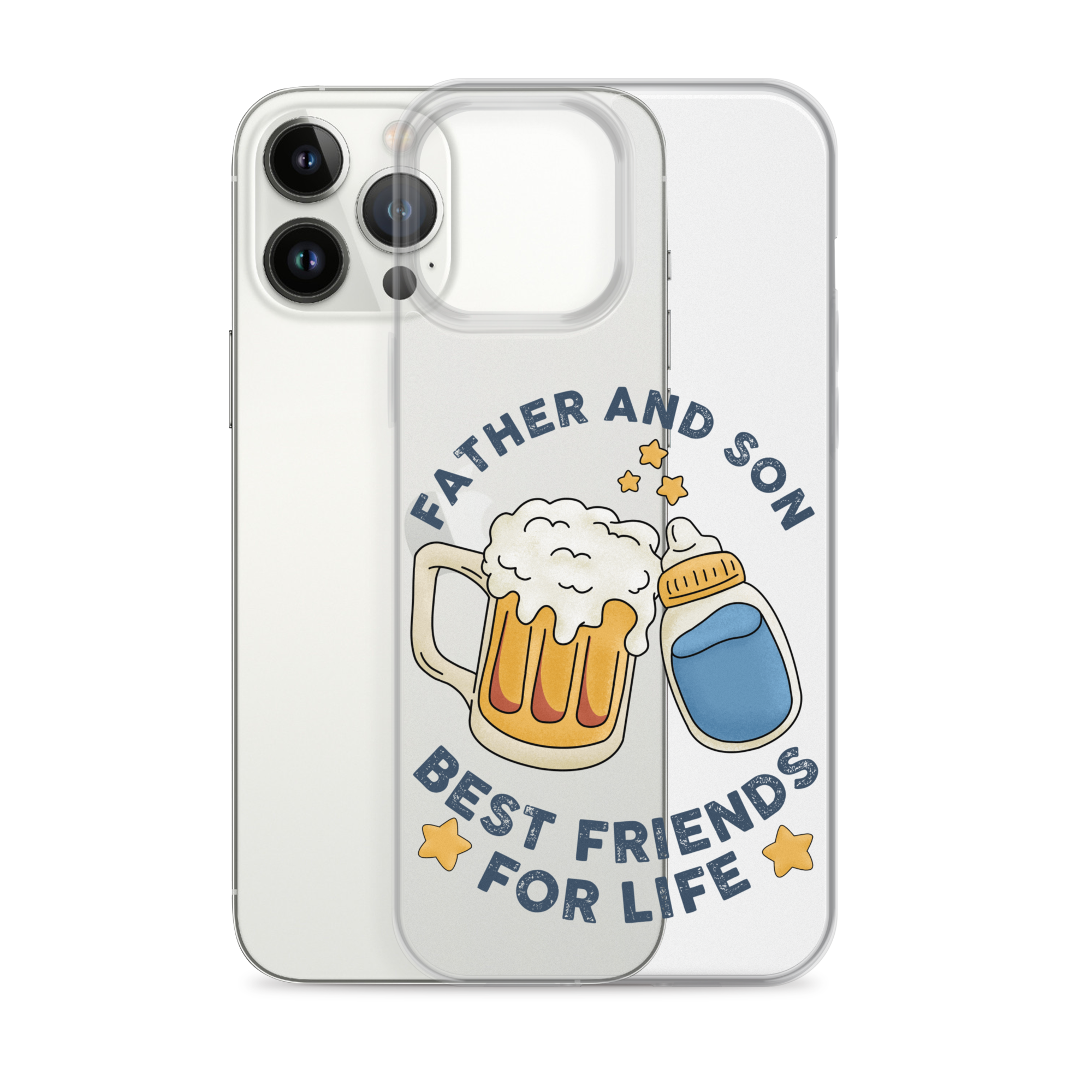 Father And Son Best Friends For Life Clear Case for iPhone®