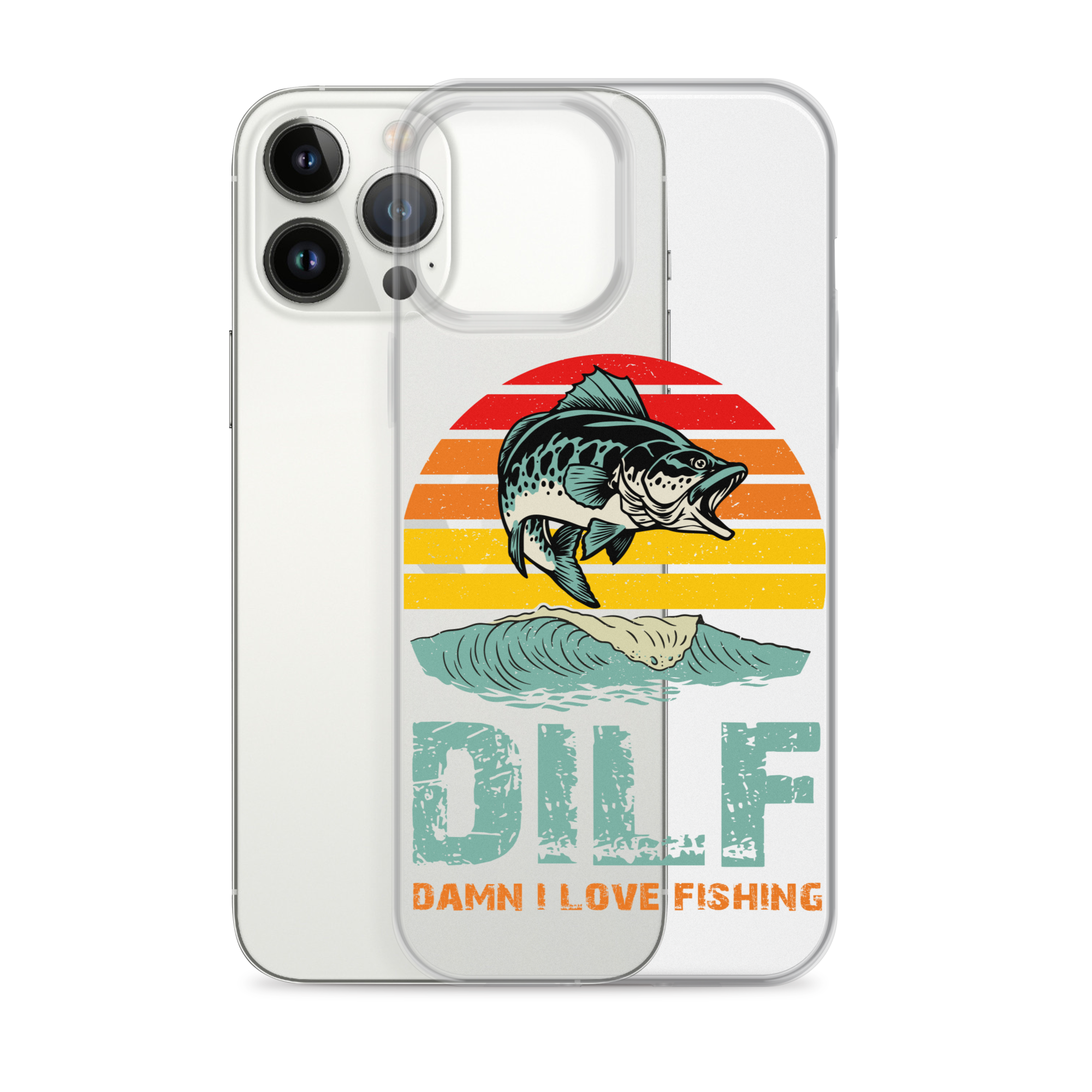 Dilf Damn I Love Fishing Clear Case for iPhone®