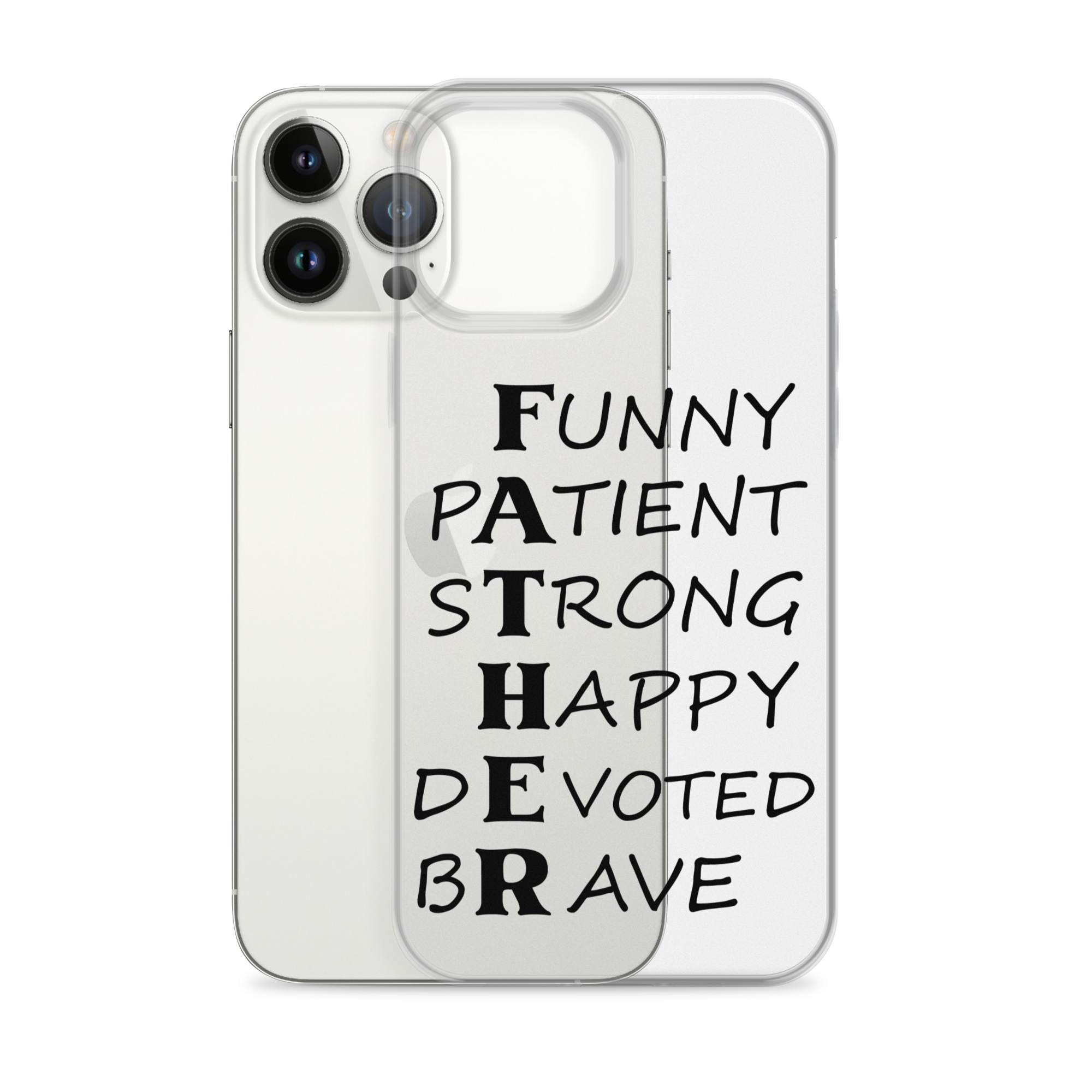 Funny Patient Strong Happy Devoted Brave Clear Case for iPhone®