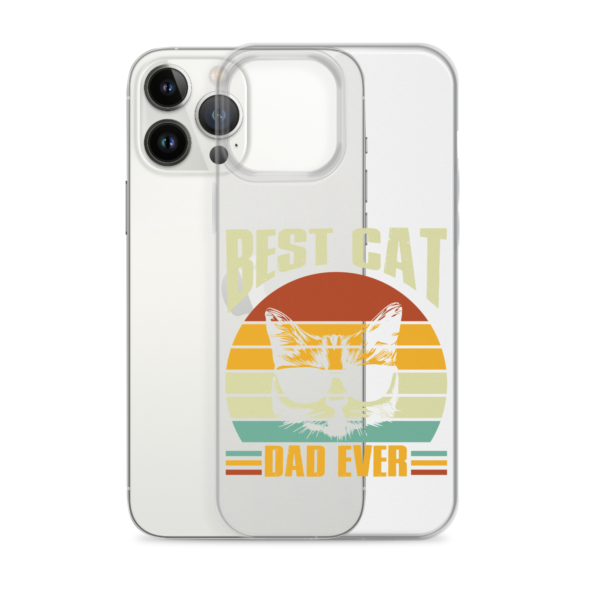 Best Cat Dad Ever Clear Case for iPhone®