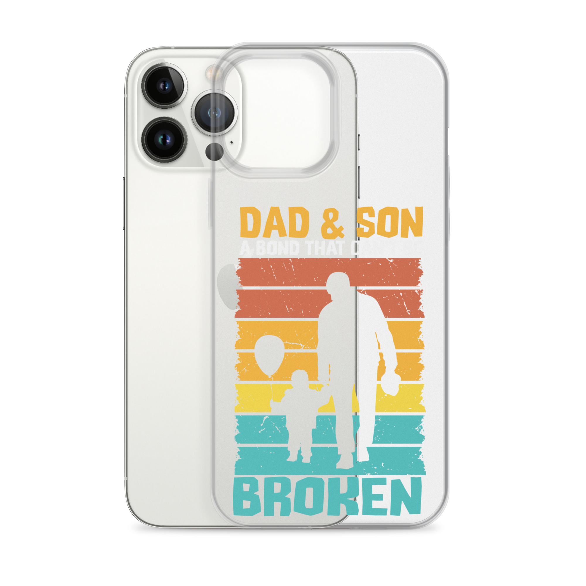 Dad And Son A Bond that can't Be Broken Clear Case for iPhone®