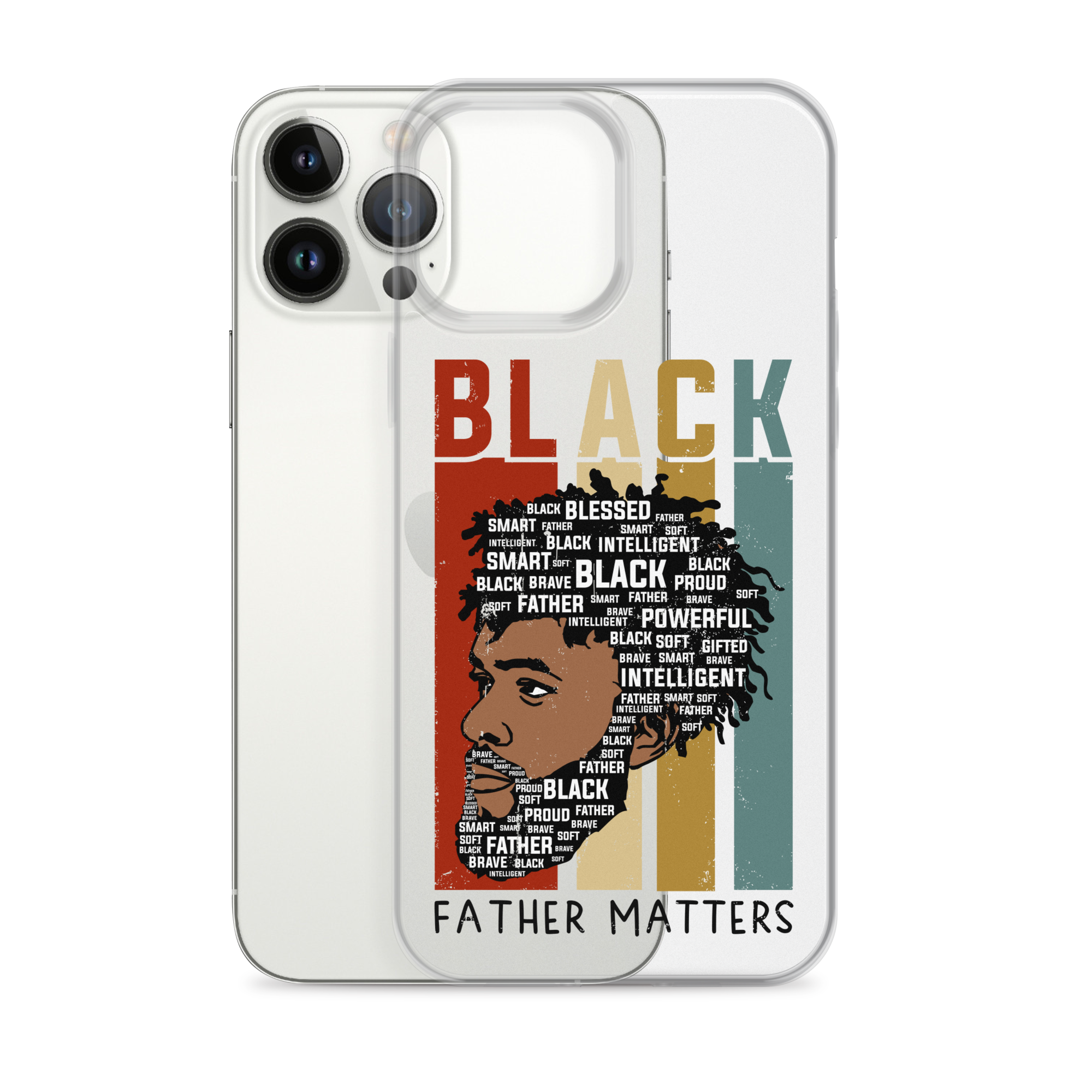 Black Father Matters Clear Case for iPhone®