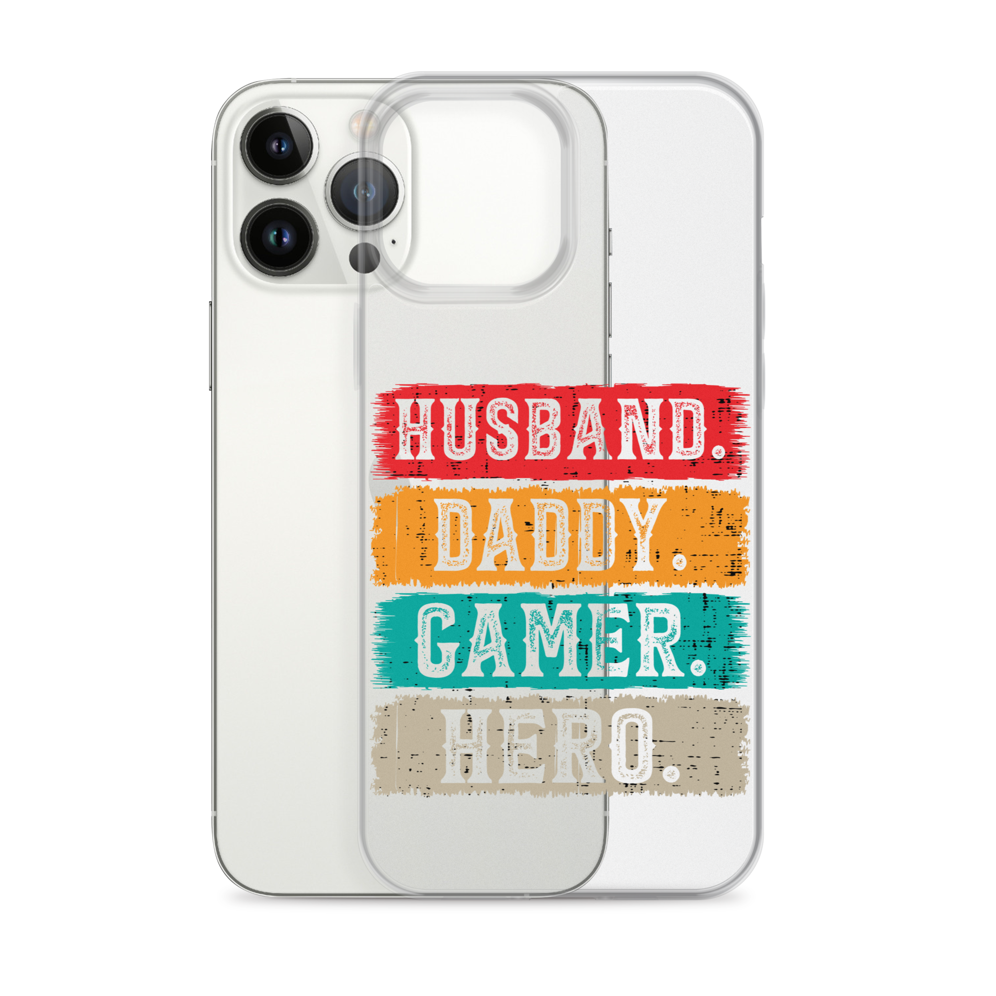 Husband, Daddy, Gamer, Hero Clear Case for iPhone®