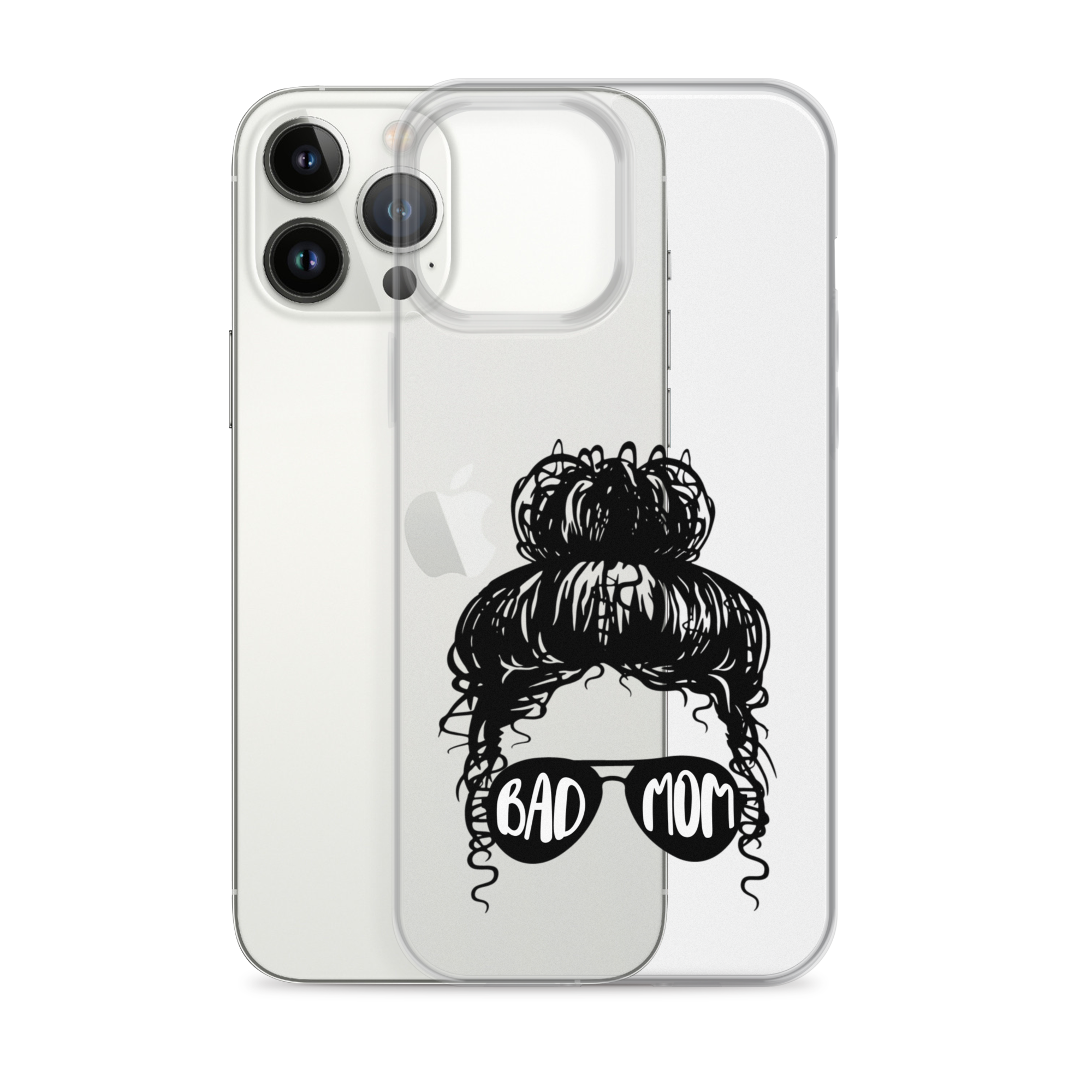 Bad Mom Messy Bun Clear Case for iPhone®